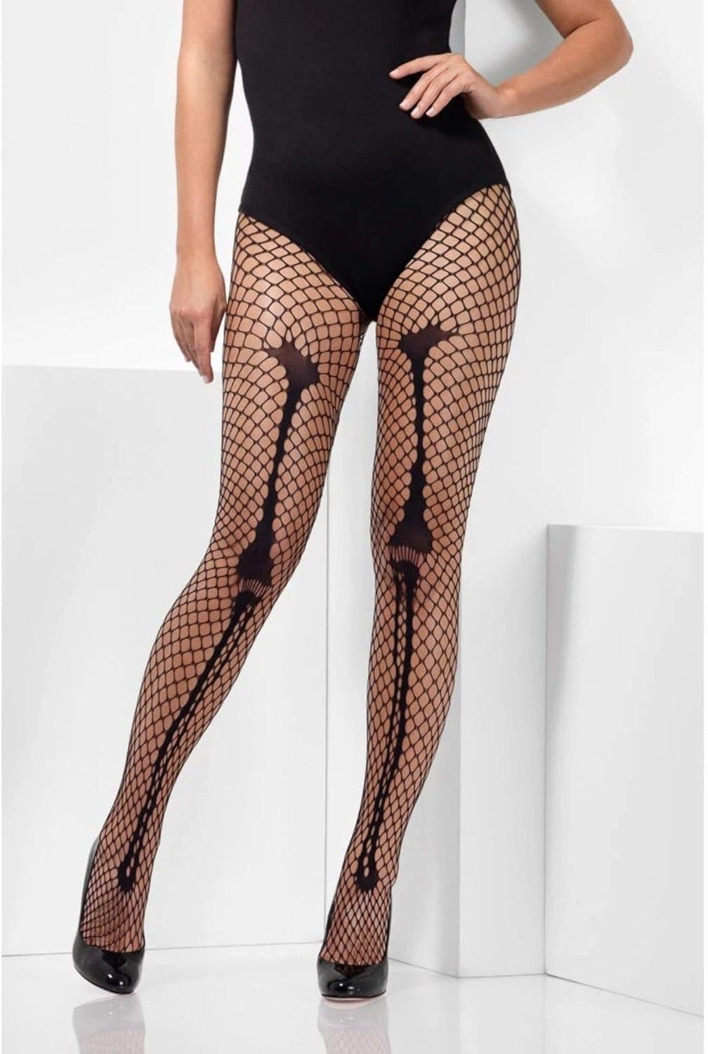 Smiffys Skeleton Bone Net Tights Halloween Legwear for Adults (44794)