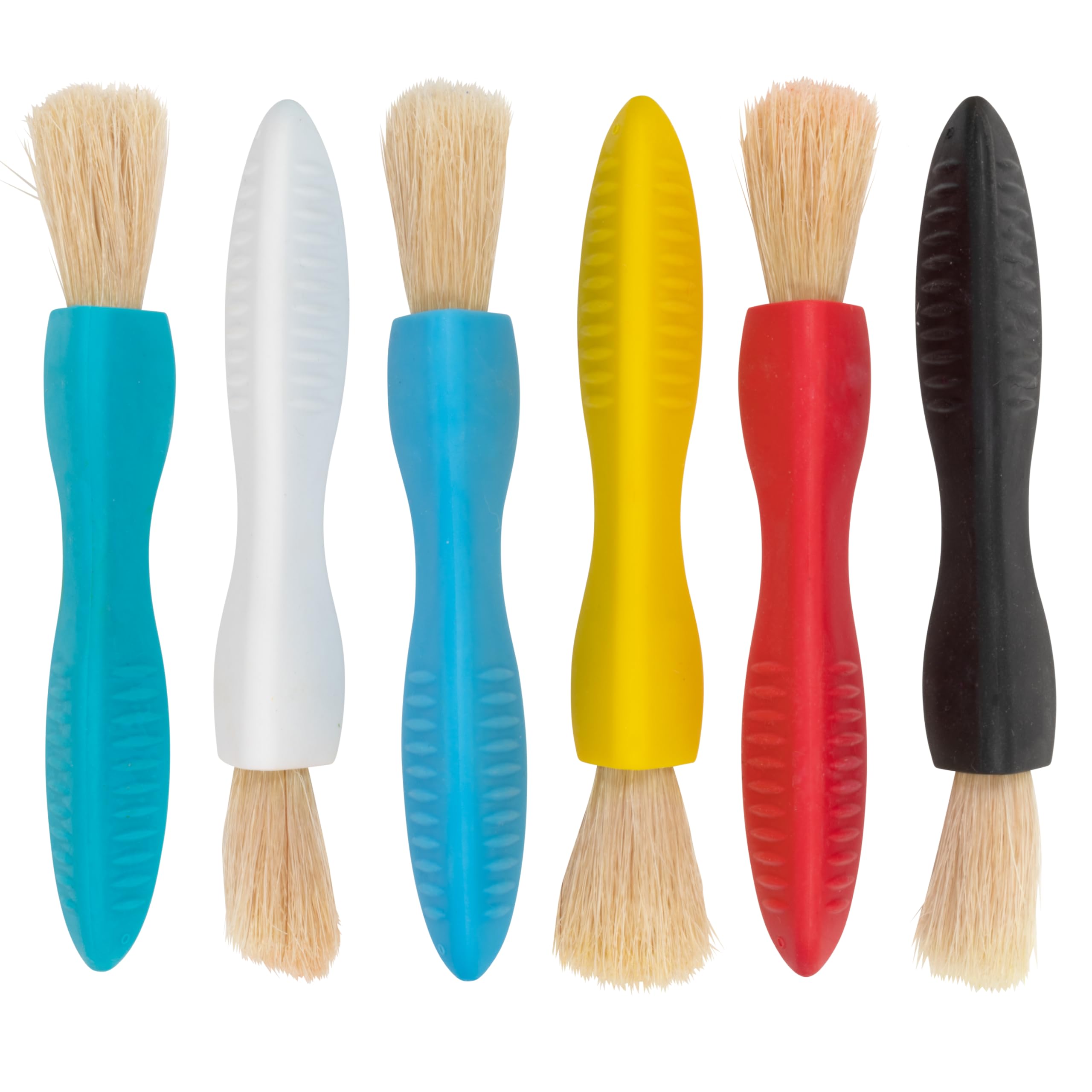 READY 2 LEARN Triangle Grip Paint Brushes - Set of 6 | Ages 18m+ | Promotes Writing Grip
