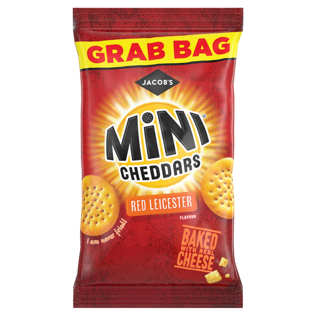 Jacob's Mini Cheddars Red Leicester Grab Bag, 45g (Pack of 30)