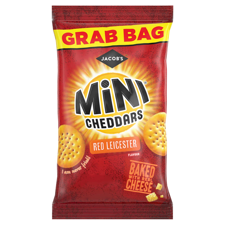 Jacob's Mini Cheddars Red Leicester Grab Bag, 45g (Pack of 30)