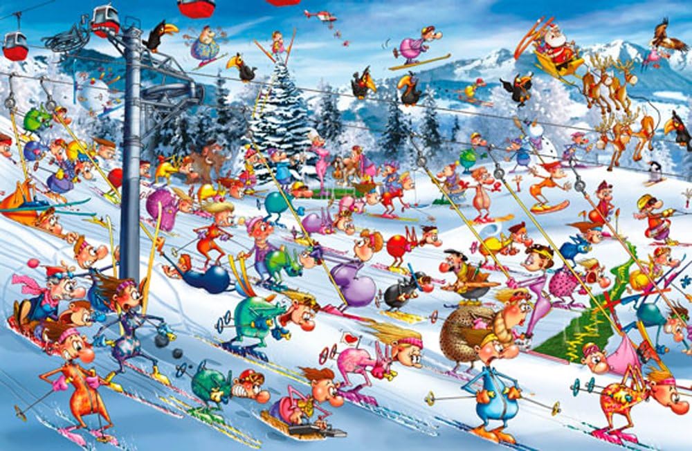 Piatnik - Ruyer Christmas Skiing Puzzle 1000-Piece Jigsaw Puzzle