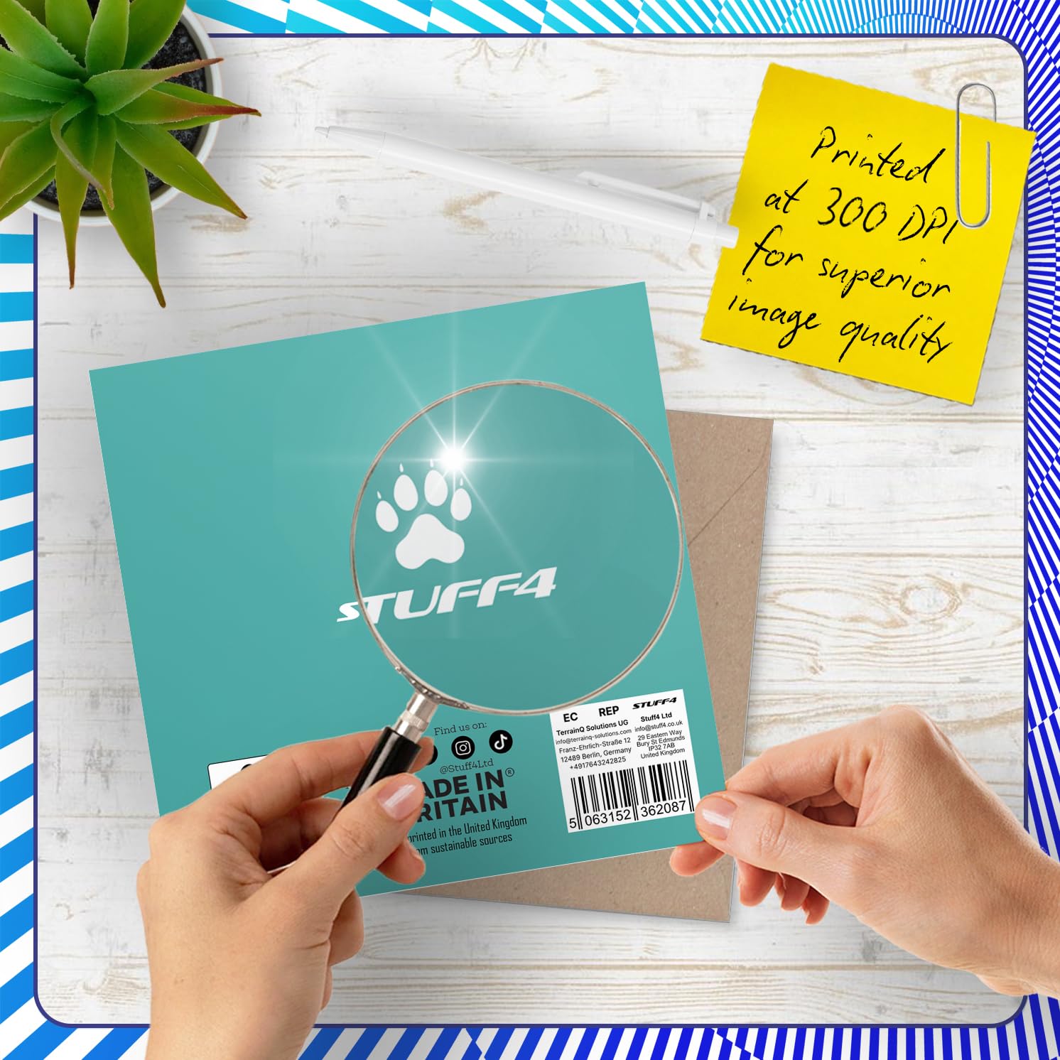 Stuff4 Sister Birthday Card - Catty Cake Design | 145mm x 145mm | Uncoated Interior