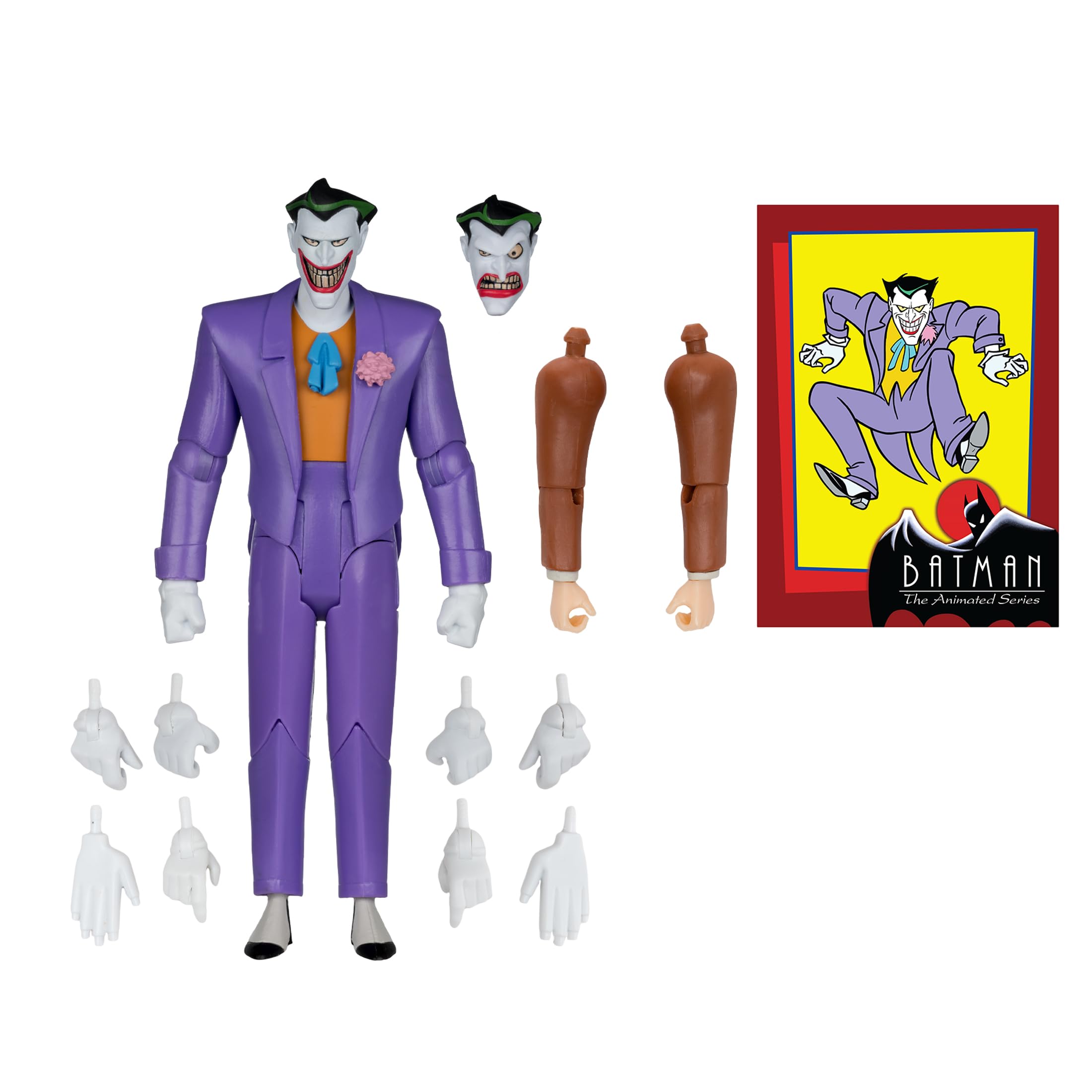 McFarlane Batman: The Animated Series The Joker 6in Action Figure | Build-A Figure Piece Included 5