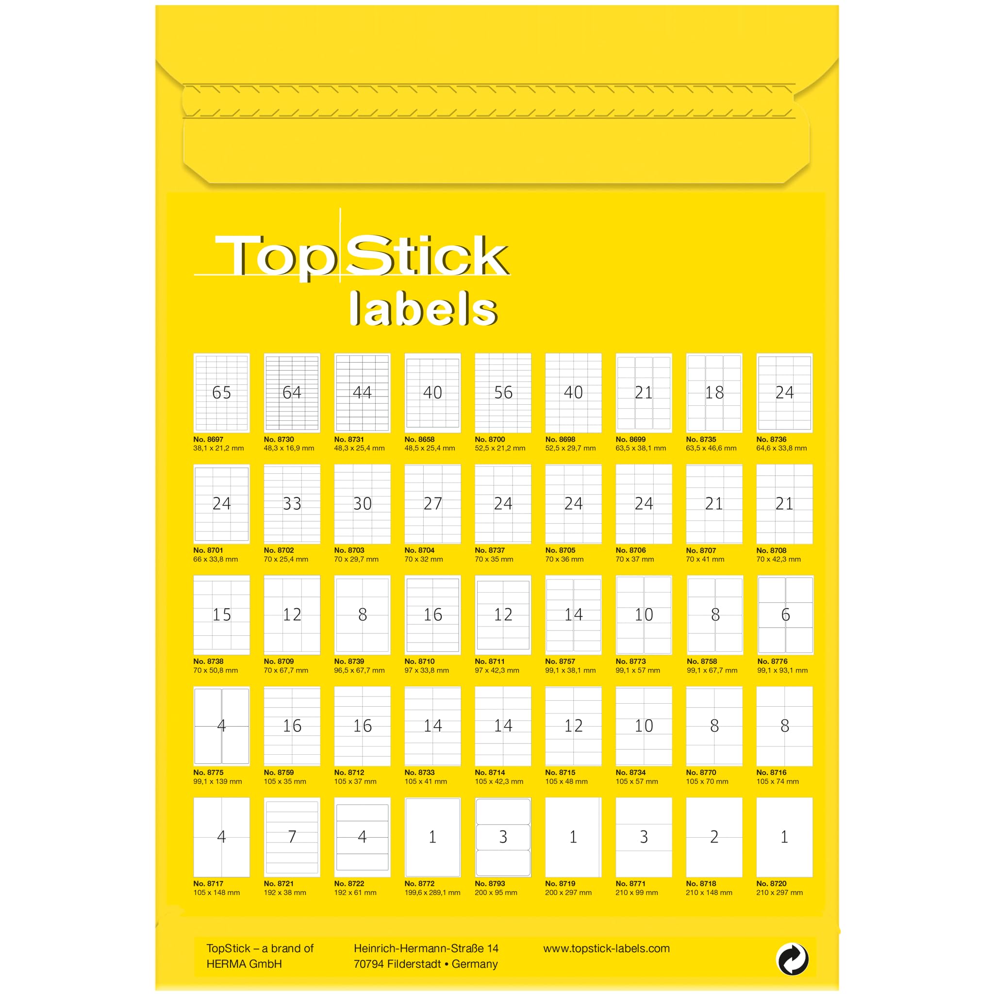 TopStick 8656 Full Face CD Labels - Ø 117 mm Maxi, 2 Labels/A4 Sheet, 200 Labels (100 Sheets) 4