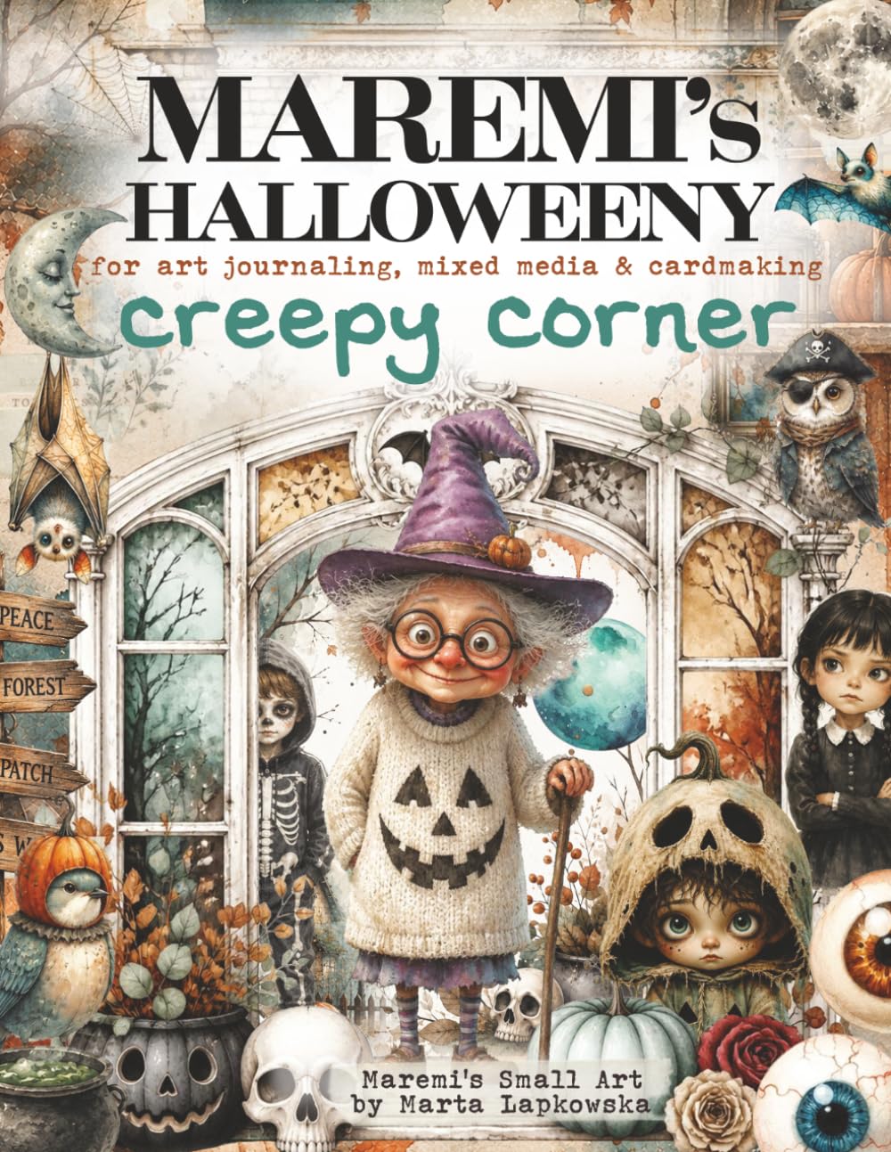 Maremi Small Art CREEPY CORNER Halloween Paper Ephemera - 700+ Images, 78 Pages