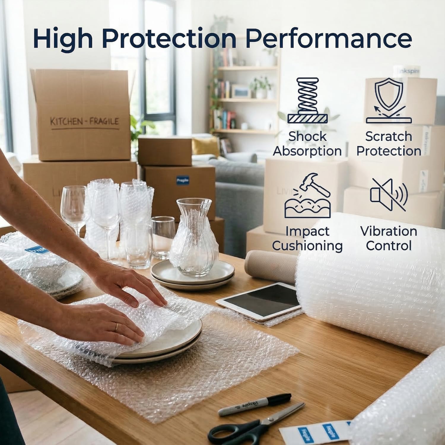 Inkspire Bubble Wrap Roll - 300mm x 5m | Small Size | Lightweight & Durable Protection 3