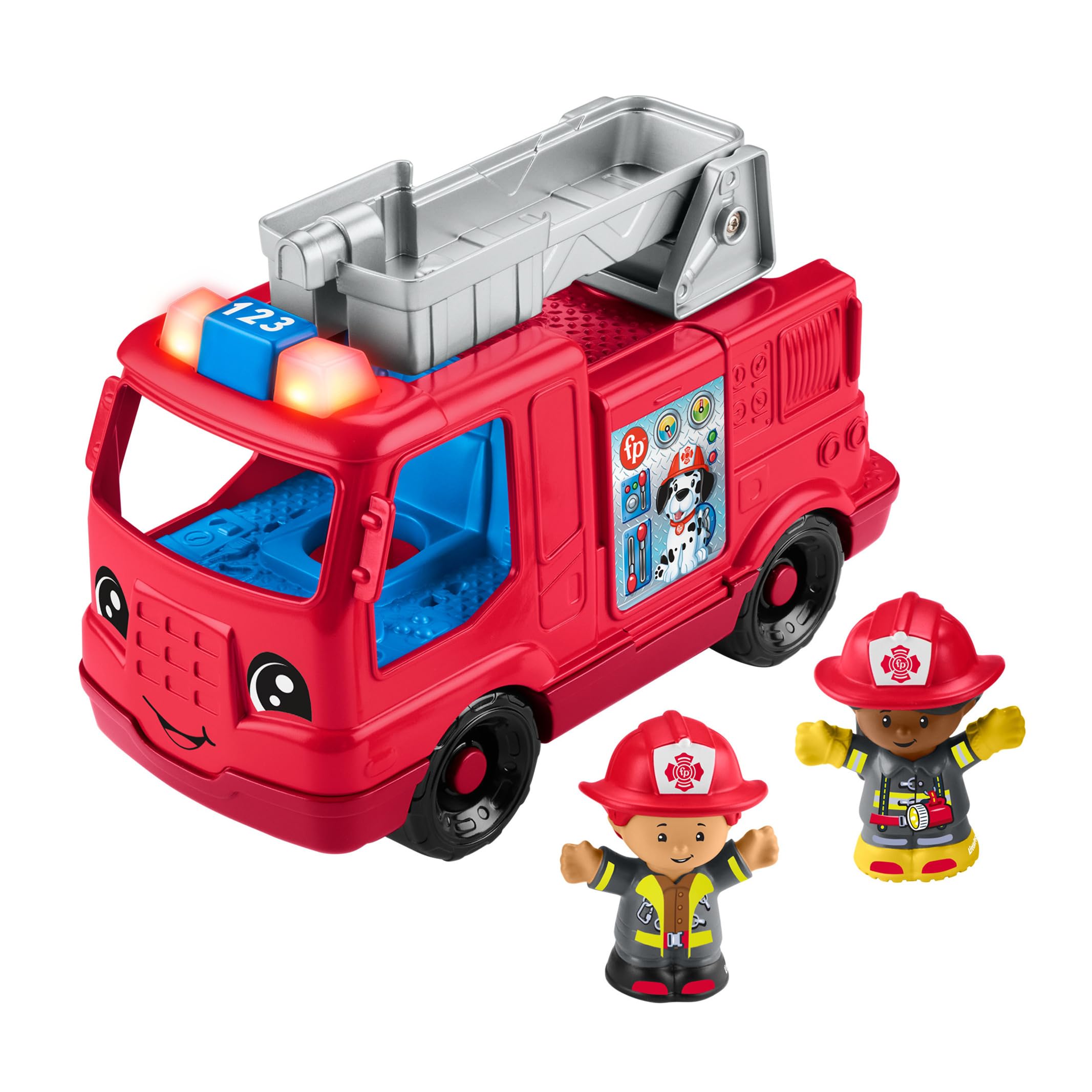 Fisher-Price Little People Fire Truck Push-Along Toy with Lights & Music | Ages 1-5