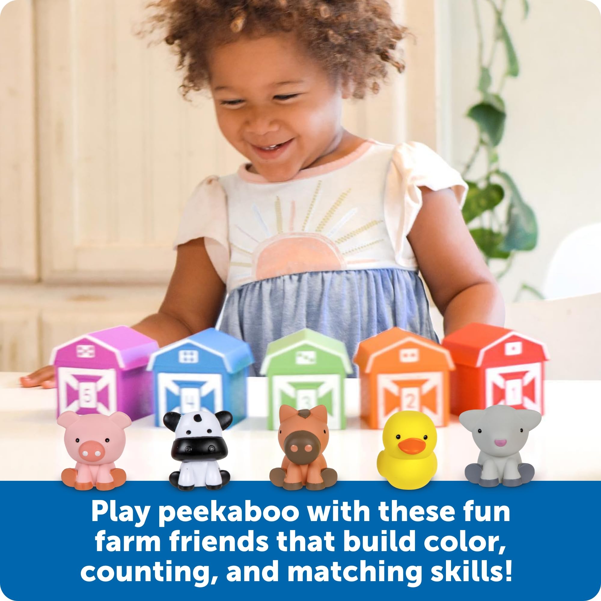 Learning Resources Peekaboo Learning Farm Sorting Toy | Ages 18 Months+ | Plastic