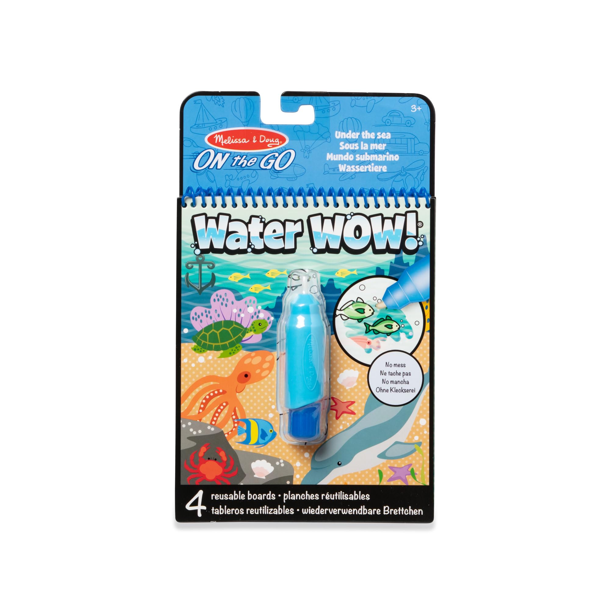 Melissa & Doug On the Go Water Wow! Reusable Water-Reveal Activity Pad - Under the Sea | Ages 3+