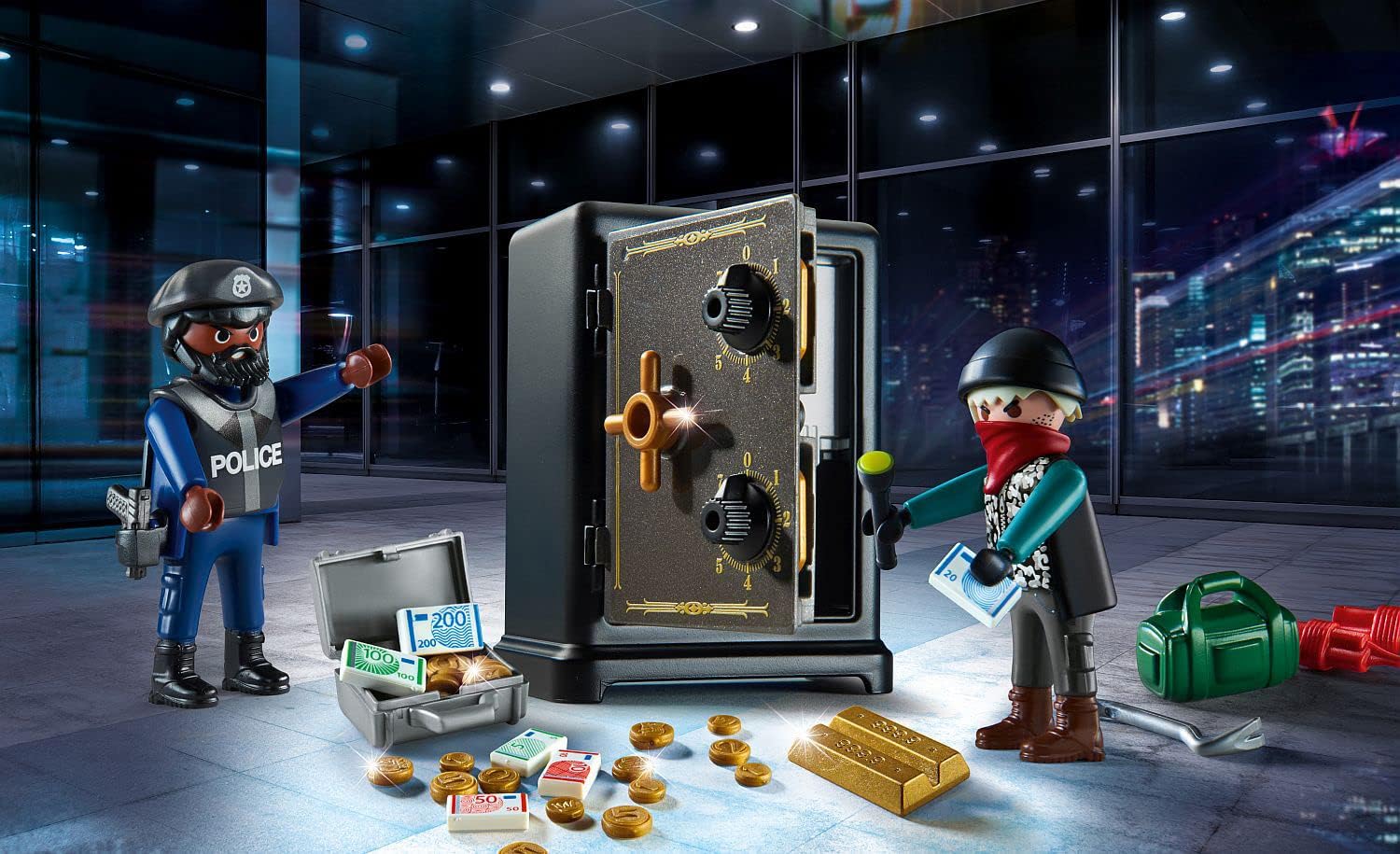 Playmobil 70908 City Action Starter Pack Bank Robbery - Police & Robber Playset for Ages 4+ 5