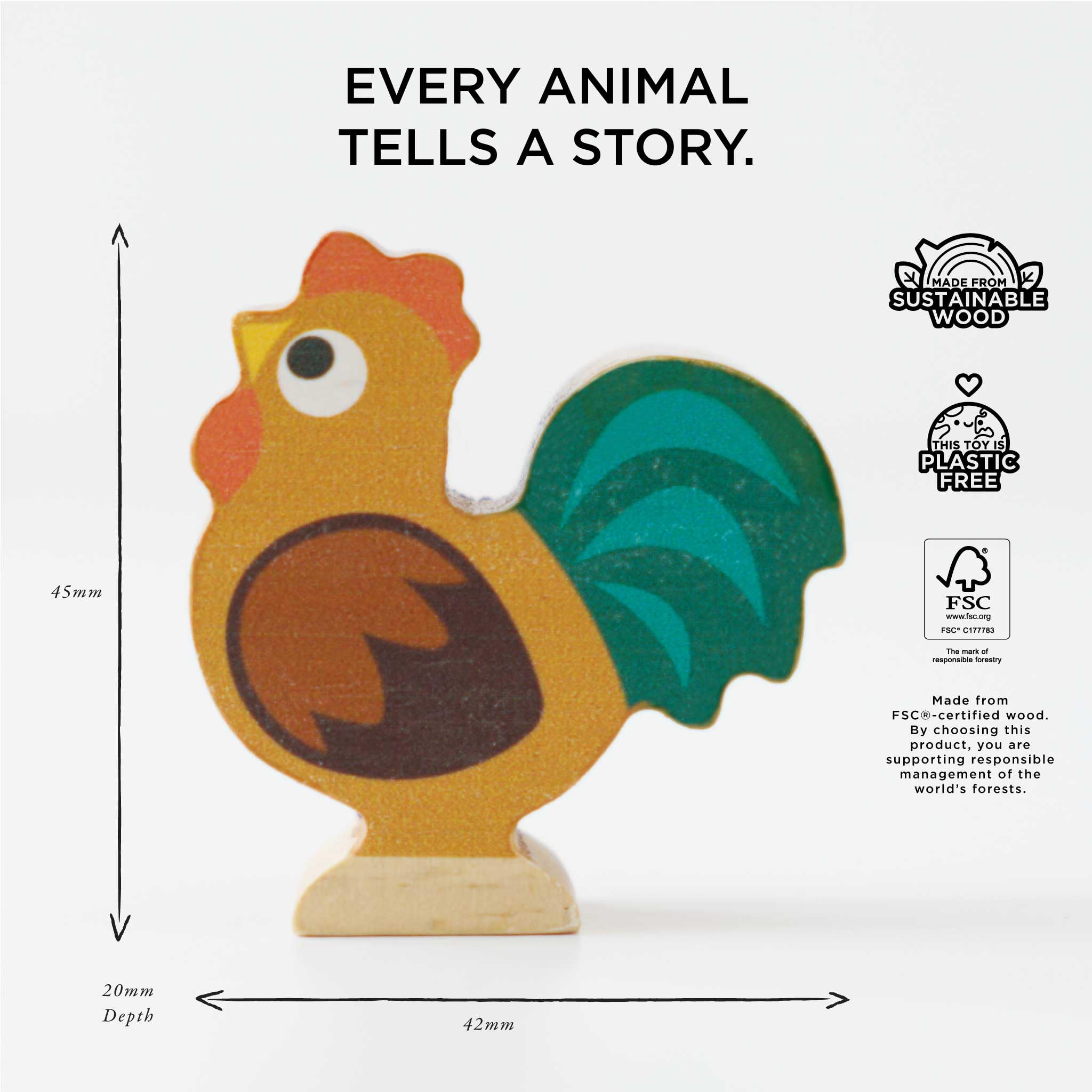 Le Toy Van Farm Animals Wooden Stacking Toy PL141 | Develops Dexterity & Coordination | Ages 18M+ 5