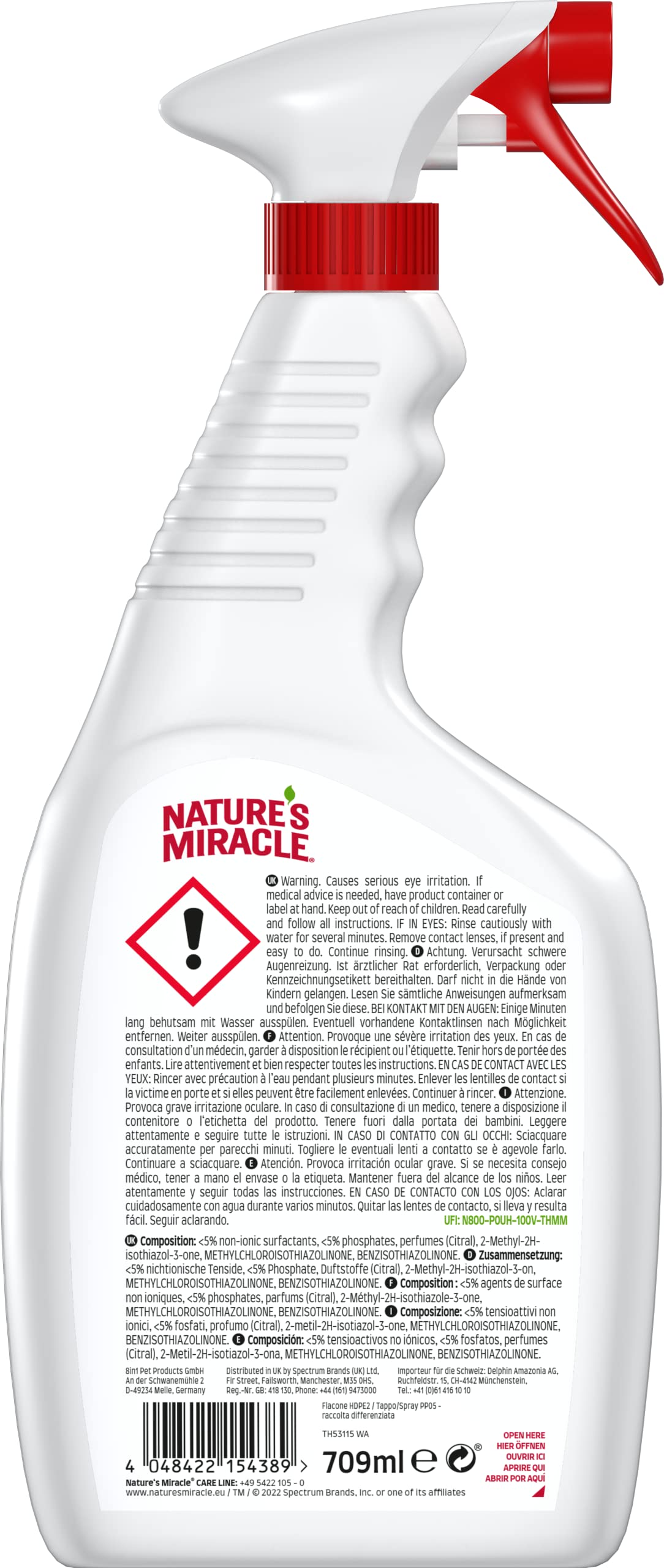 Nature's Miracle Dog Stain & Odour Remover - Bio-Enzymatic Formula, 709 ml