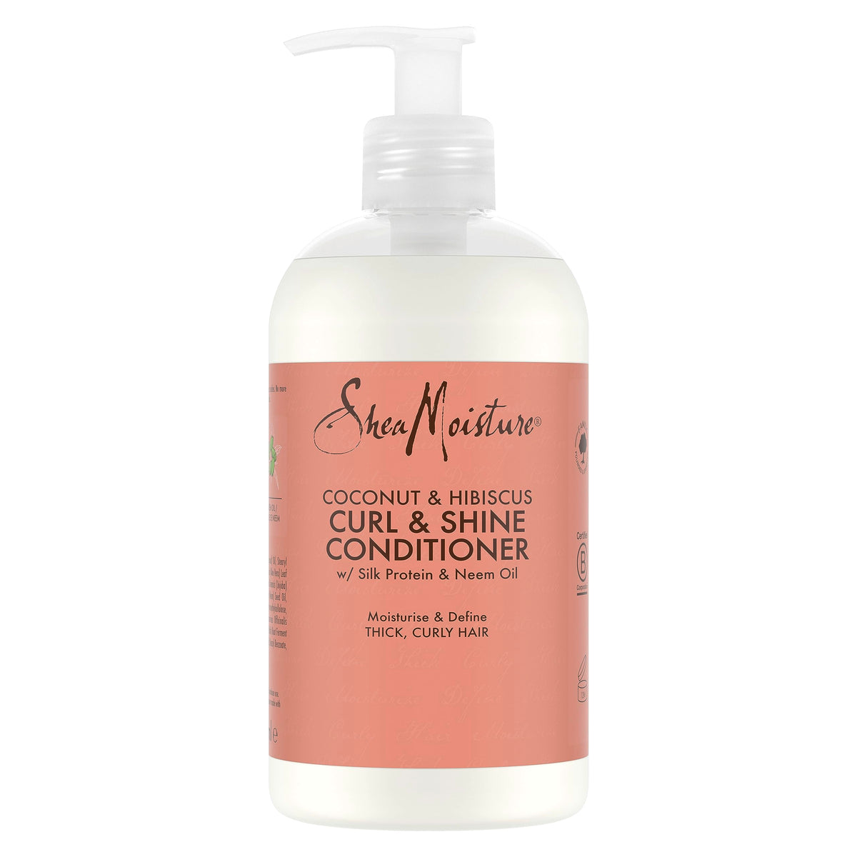 Shea Moisture Coconut & Hibiscus Curl & Shine Conditioner - Moisturizing, Detangling, Curl Enhancing | 379 ml