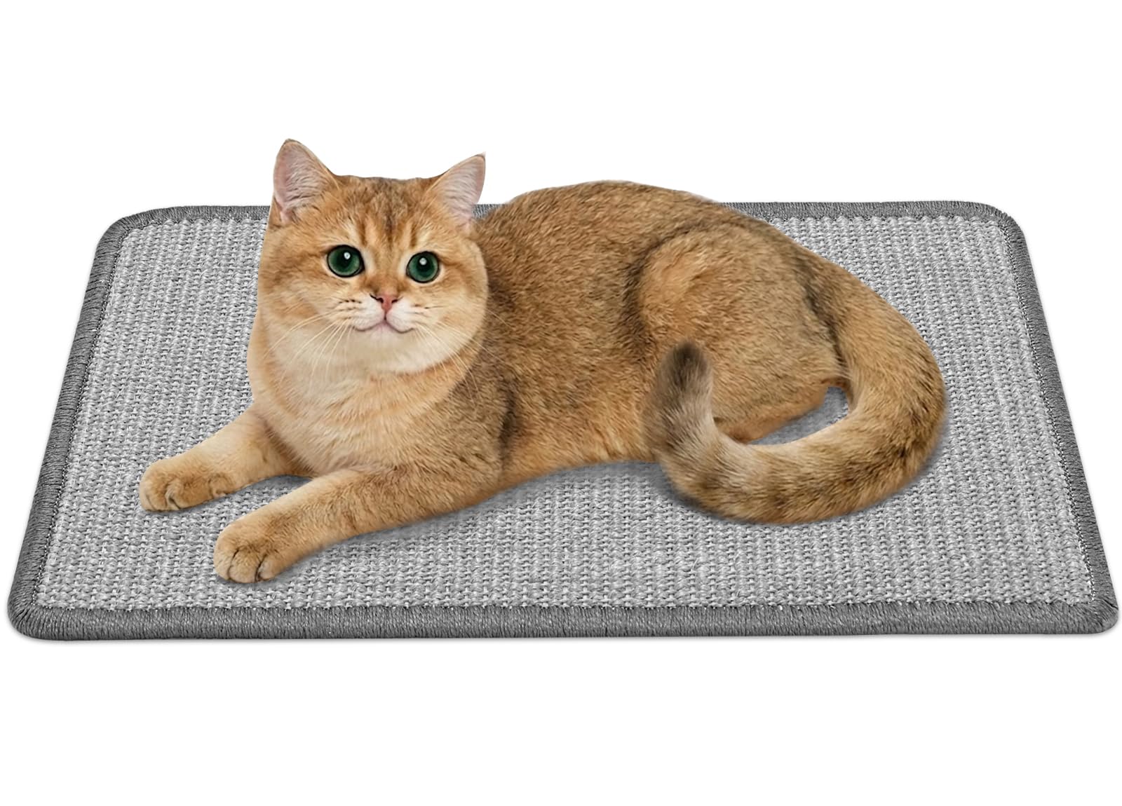 Gimars Cat Scratching Mat - Natural Sisal, Furniture Protector | 50x30cm | Indoor Use