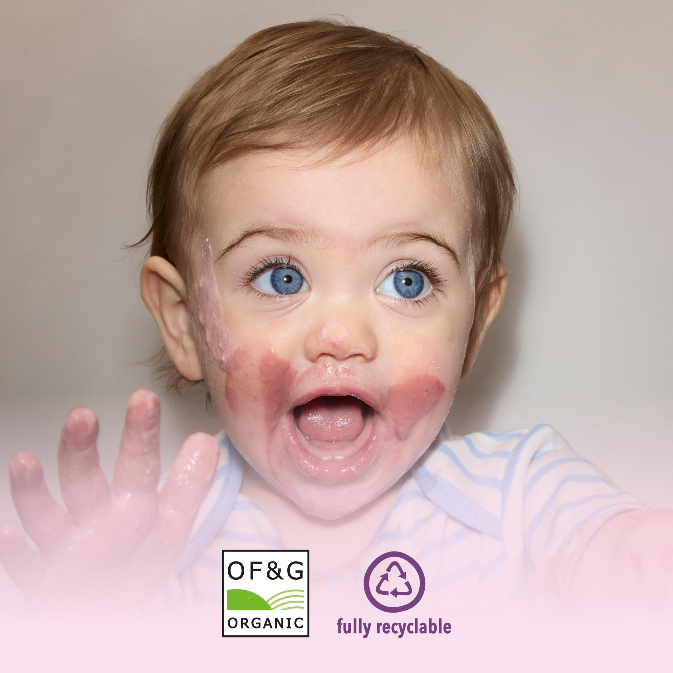 Little Freddie Organic Strawberries, Blueberries & Oats Bundle - 18 x 100g Pouches, Source of Fibre, Suitable from 6 Months 5