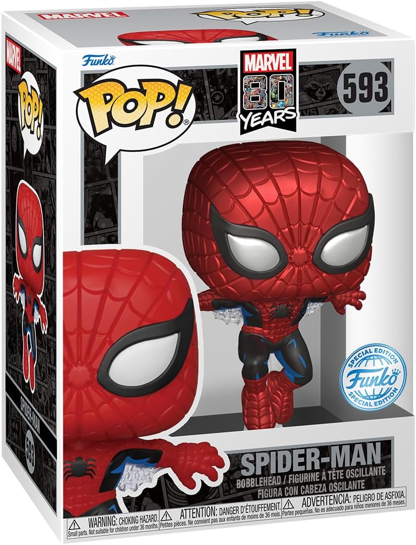 Funko POP! & Tee: Spider-Man - Comic Cover - Metallic - XL - - T-Shirt - Clothes