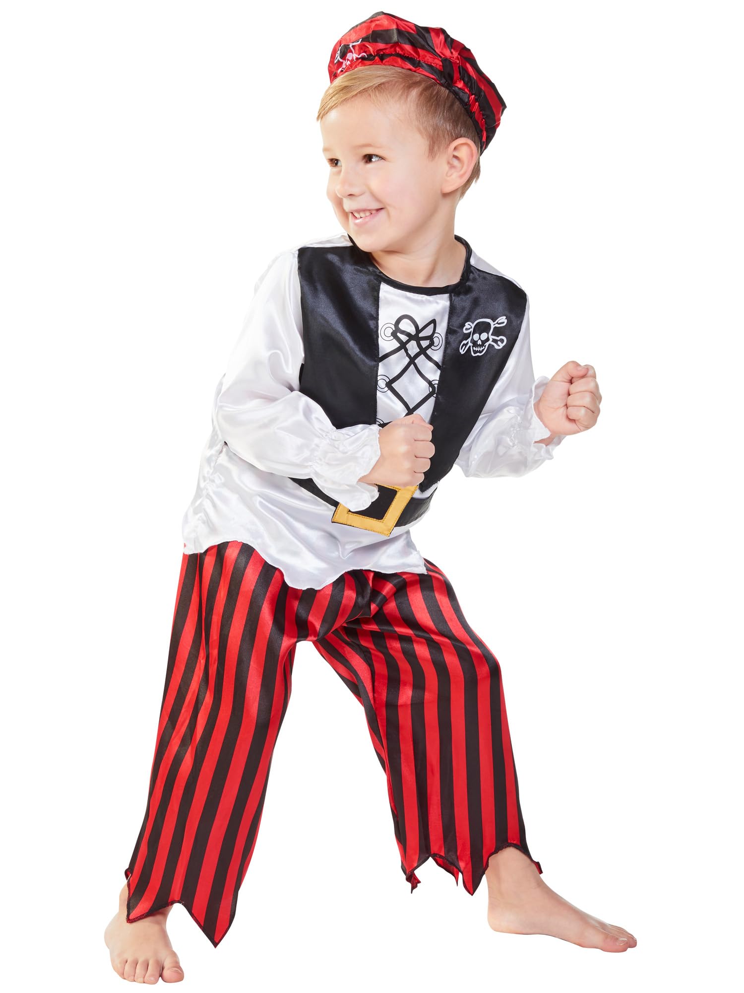 Rubies Raggy Pirate Boy Fancy Dress Costume - 7-8 Years | Polyester | Multi 4