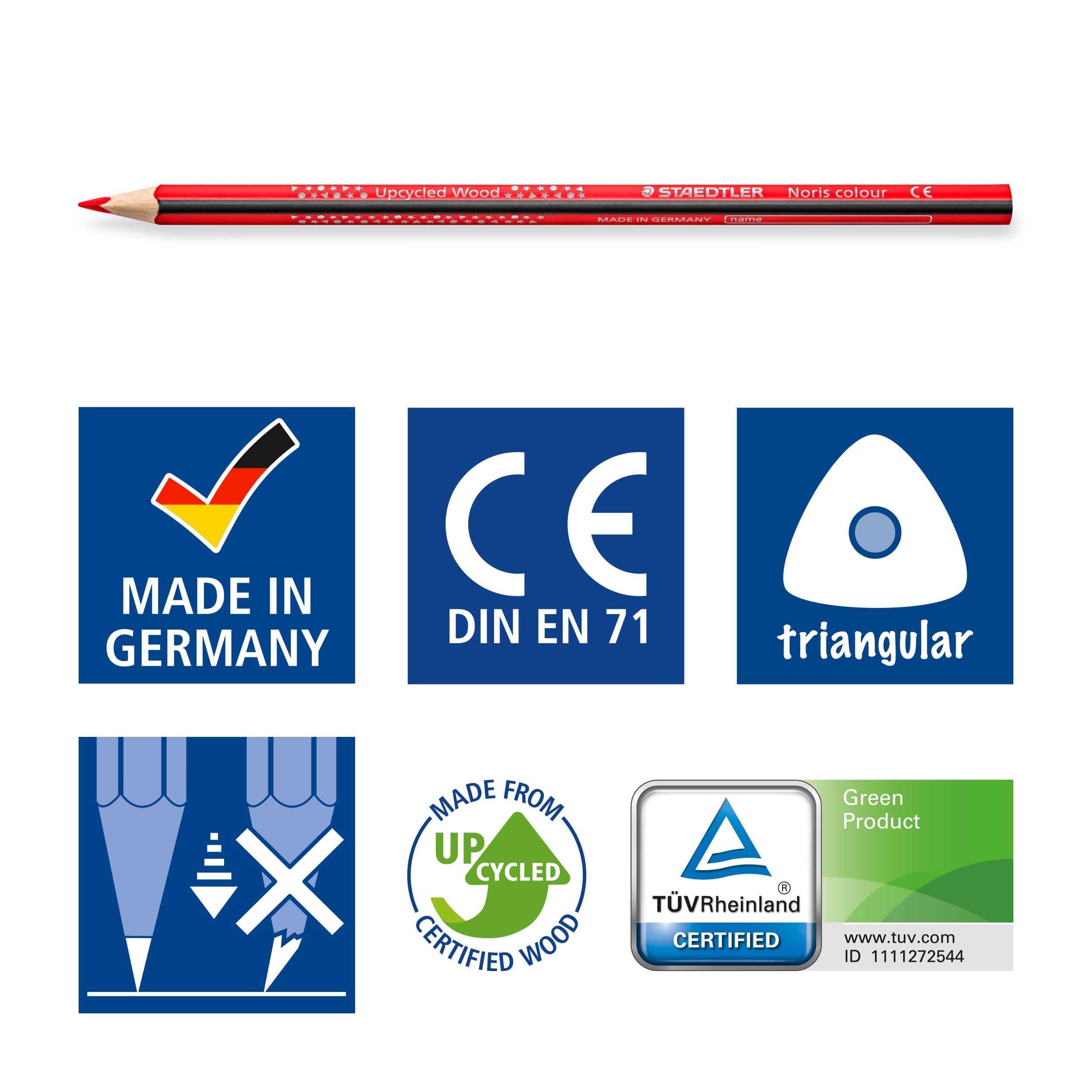 STAEDTLER Coloured Pencils - Noris Colour - Hexagonal - 24 Assorted Colours - Pack of 24-185 CD24 5