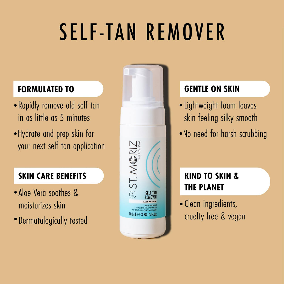 ST. MORIZ Self-Tan Remover Foam - 5 Minute, 100 ml