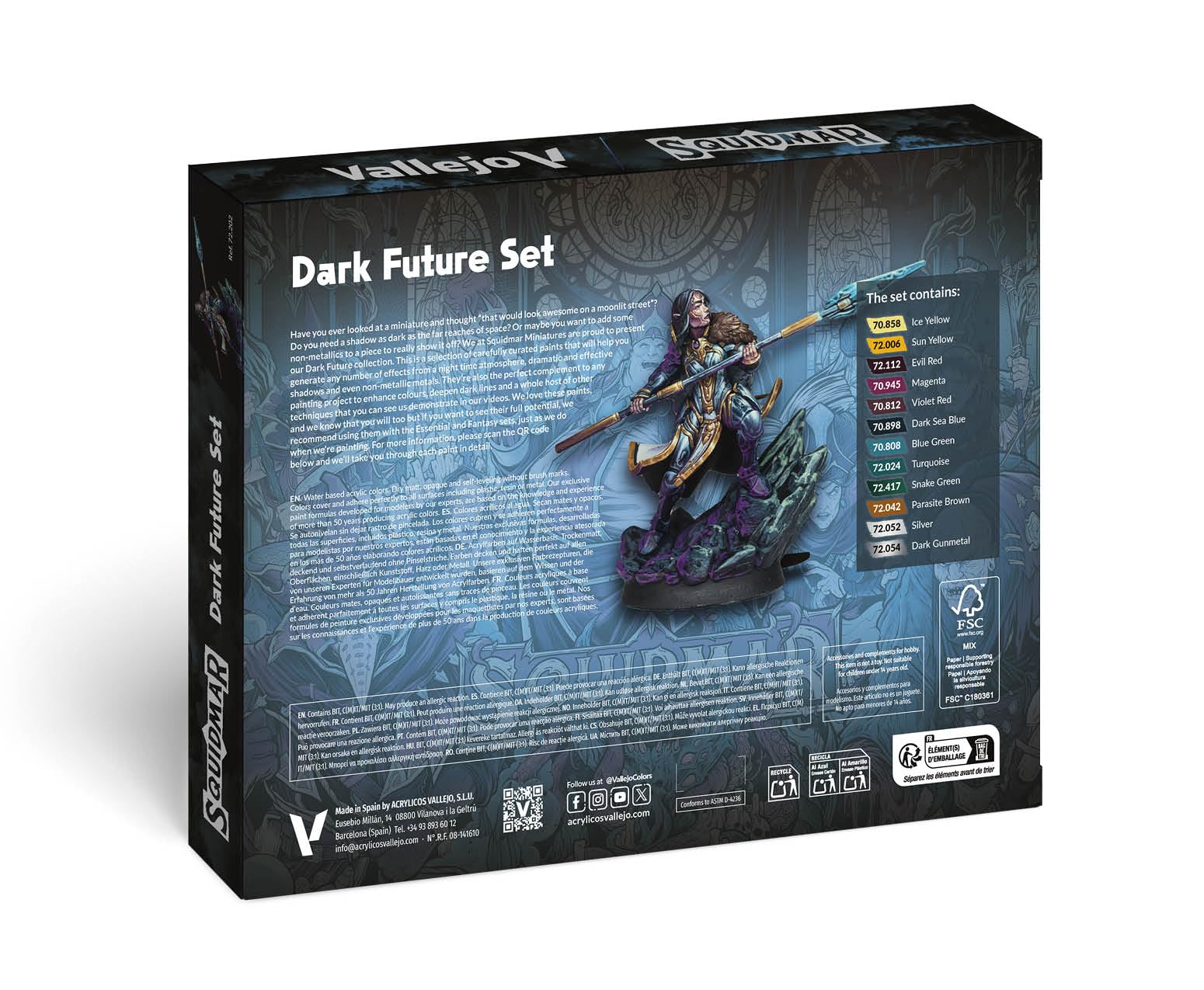 Vallejo VAL72202 Model Paint Set - Acrylic, Multicoloured, 216ml Size | Includes Exclusive Figure 2