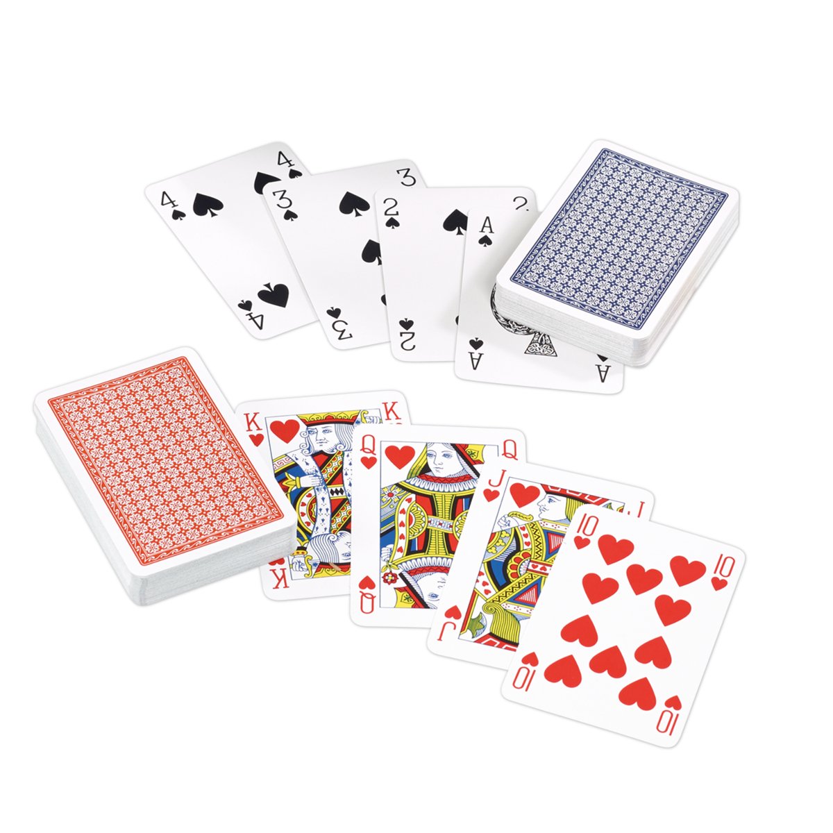 Waddingtons Number 1 Playing Cards - Classic Red & Blue Twin Pack | Linen Finish | Standard Edition 2