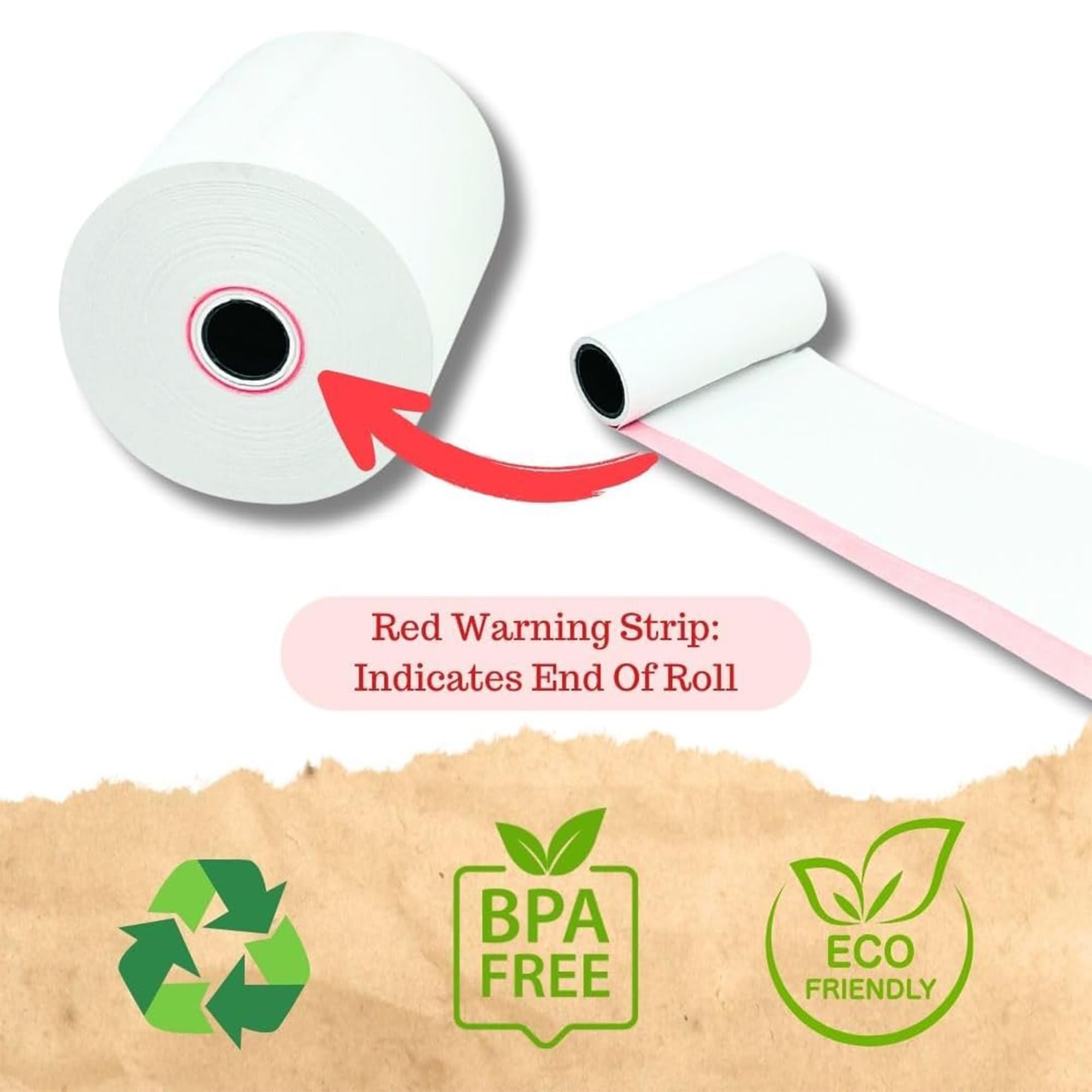 Double Dragon Thermal Paper Till Receipt Roll - 80x80mm | 5 Rolls Pack | Premium Wood Pulp 2