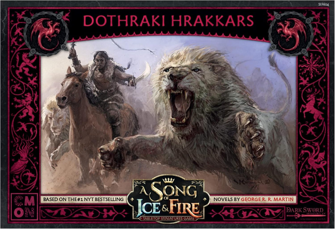 CMON A Song of Ice and Fire Tabletop Miniatures Game Dothraki Hrakkars Box Set (SIF604)