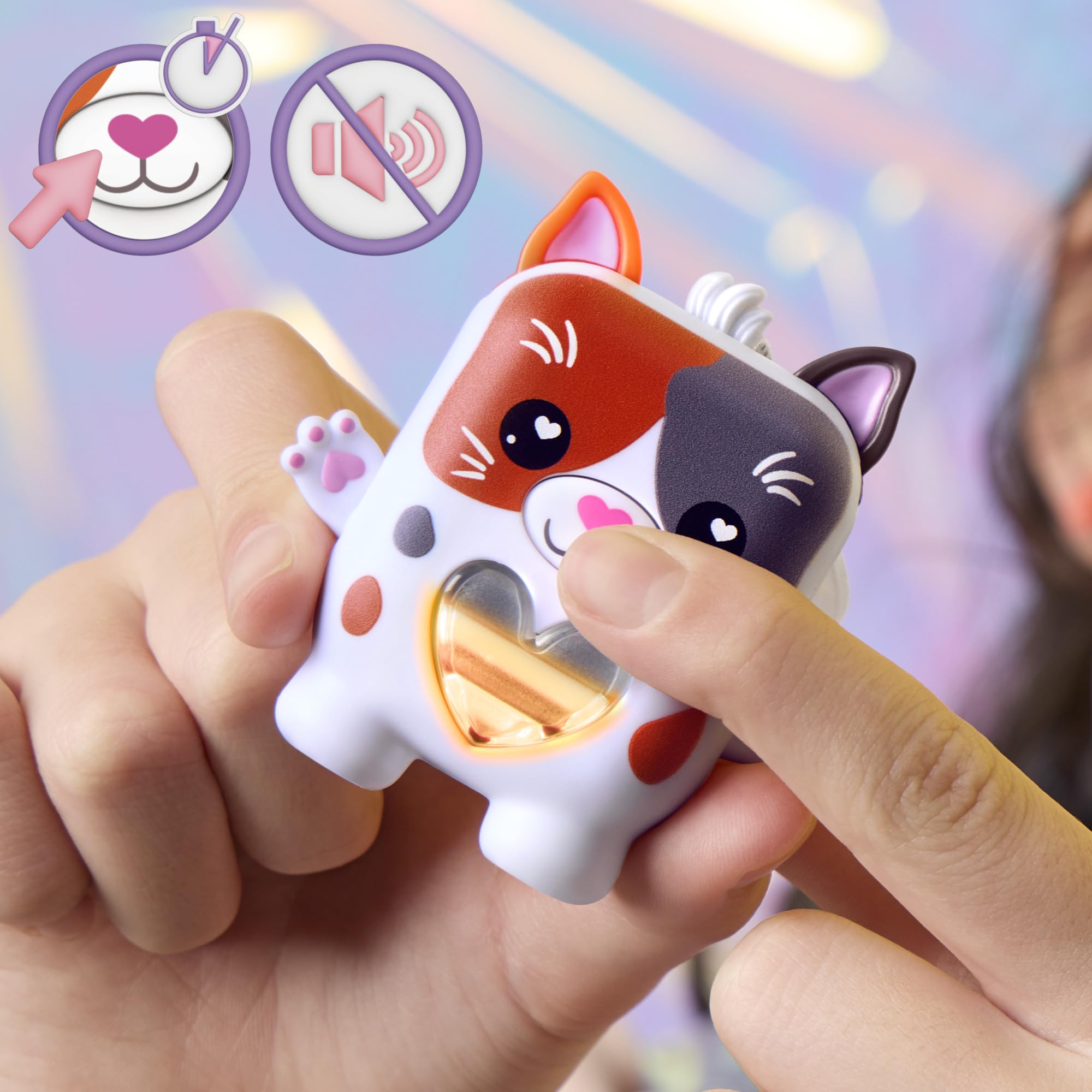 Hasbro Nano-Mals Purrnelope the Calico Kitty - Electronic Fidget Pet for Kids 5+ 7