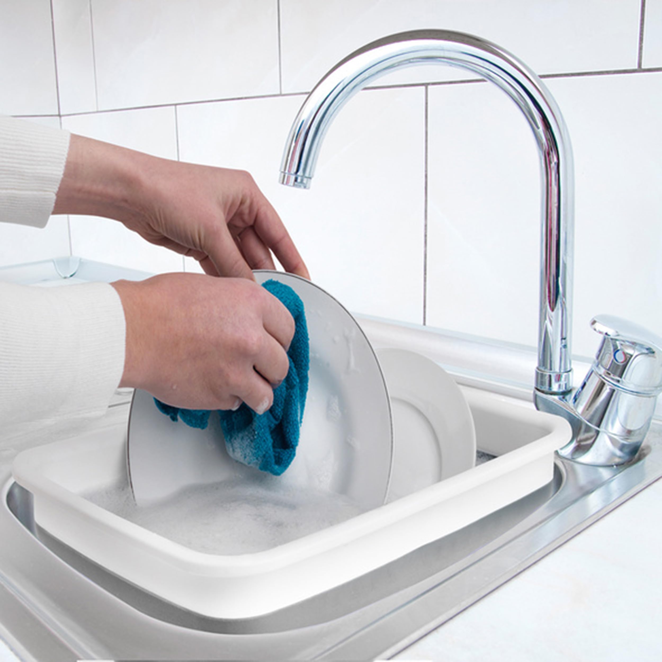 Beldray LA030191GRY Collapsible Washing Up Bowl - Foldable Dish Basin | Compact Storage | Grey 4