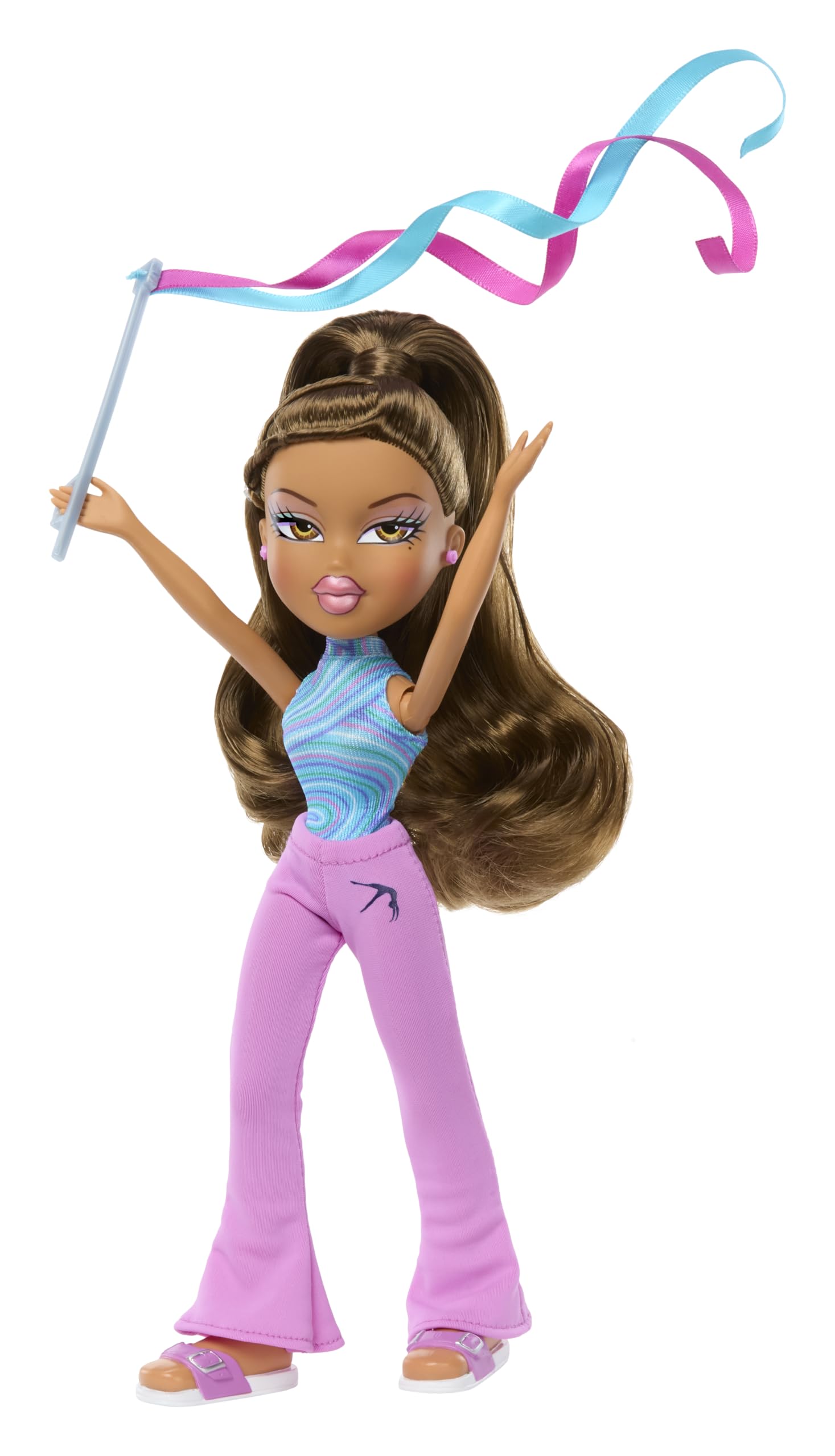 Bratz Play Sportz Yasmin Gymnastics Fashion Doll with Ribbon Accessory - Ages 3-10 13