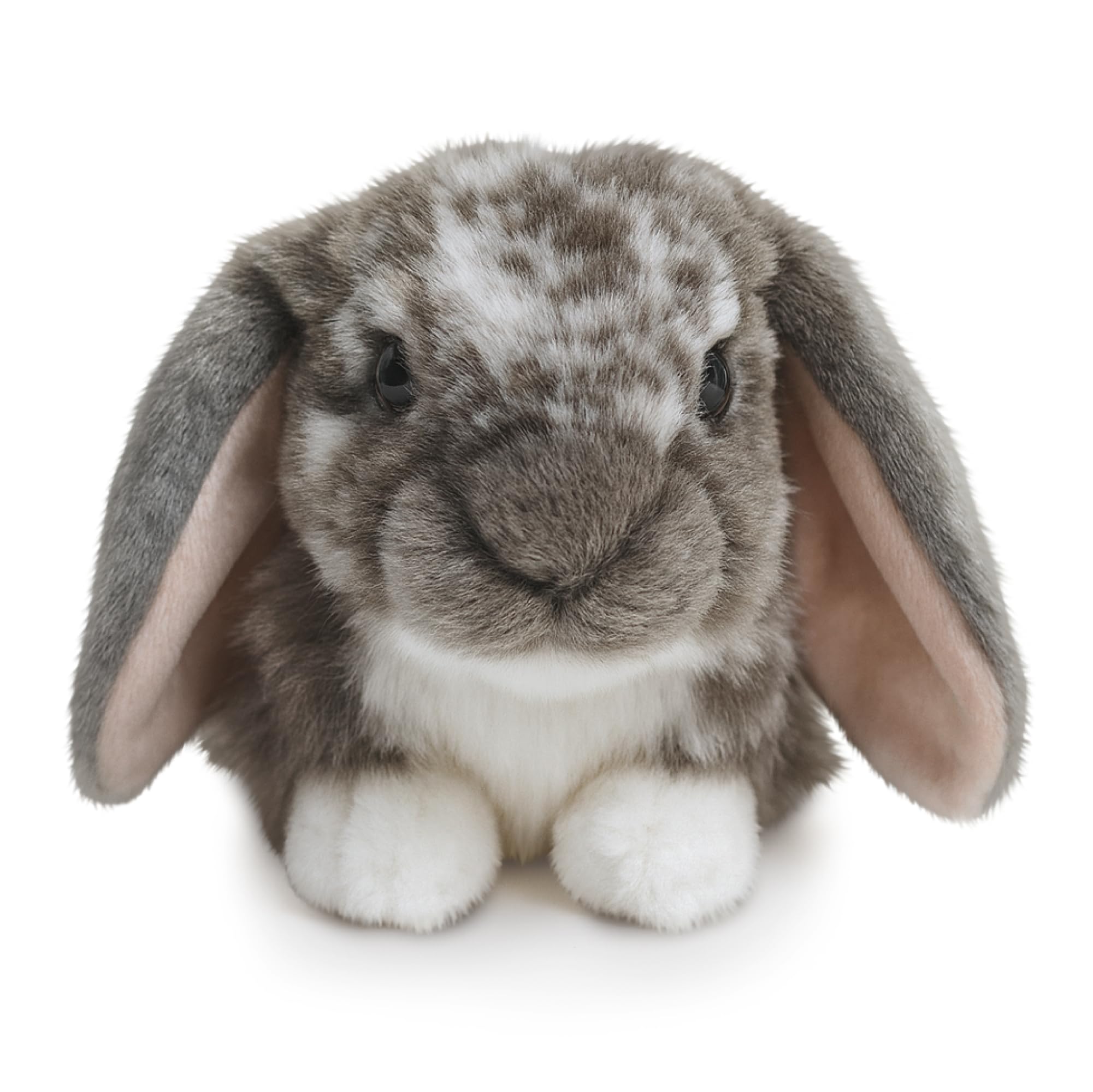 Living Nature Grey Dutch Lop Eared Rabbit Plush Toy - 26cm Fluffy Stuffed Animal for Kids & Collectors 1