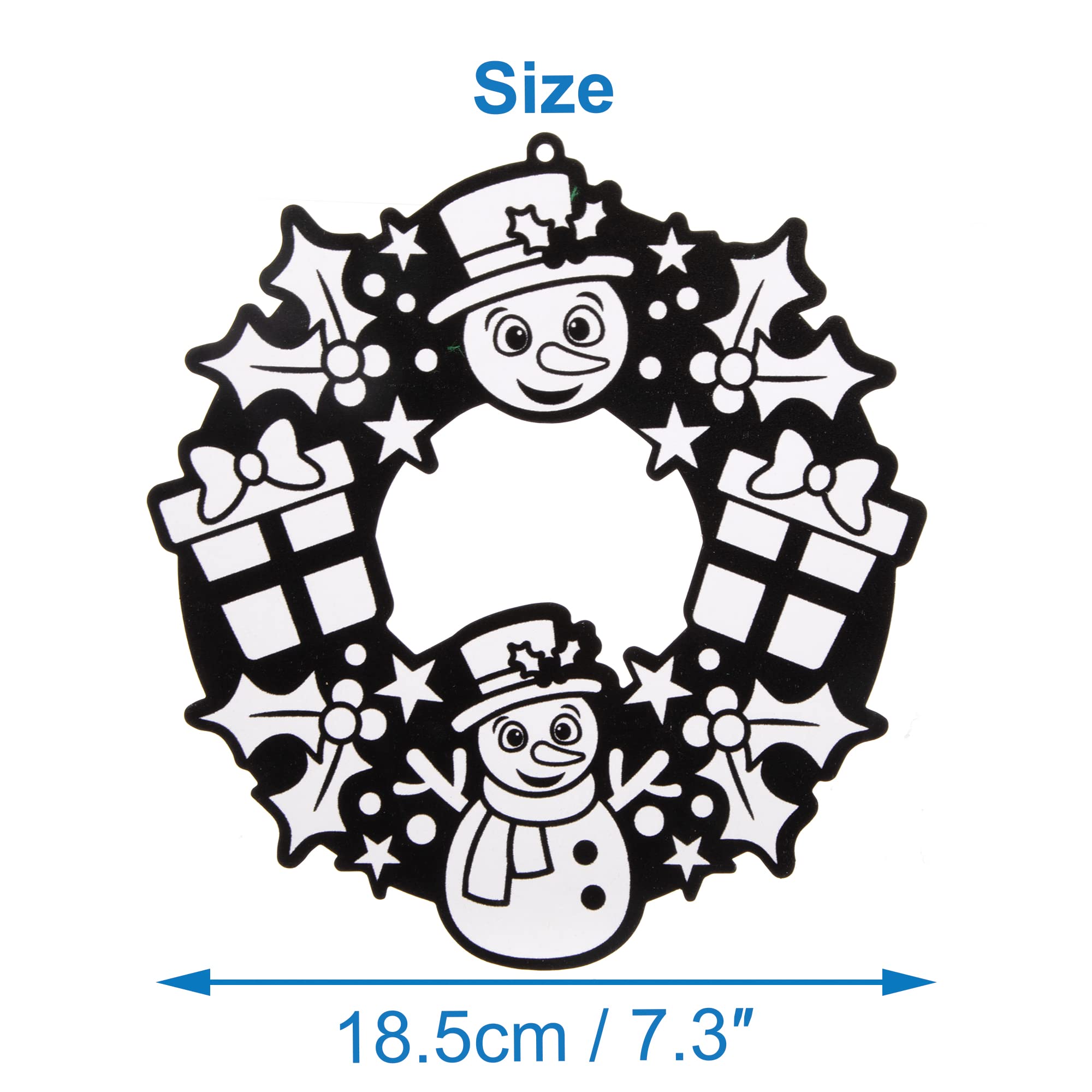 Baker Ross Christmas Colour In Wreaths - Pack of 8 Craft Kit for Kids 10