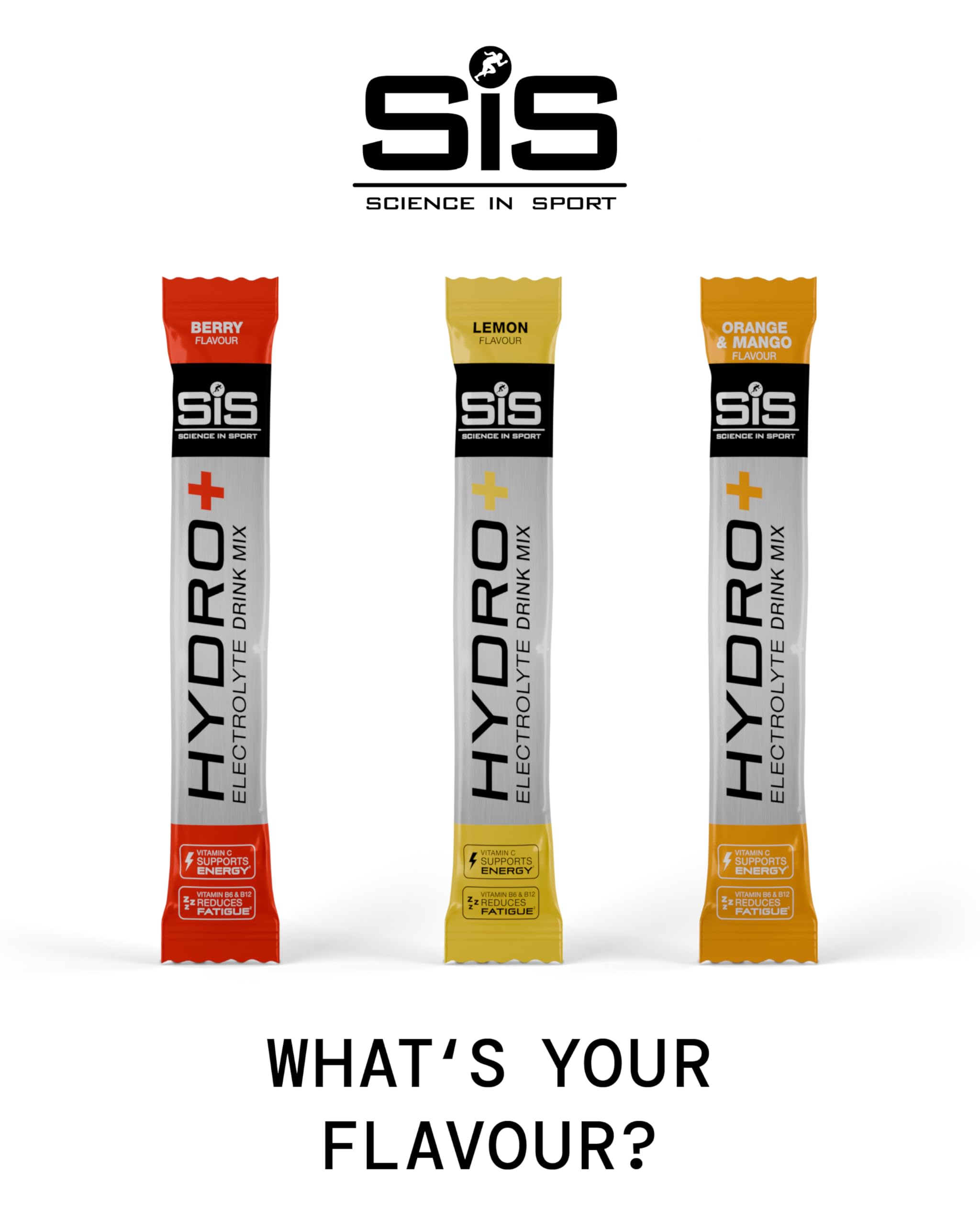 Science in Sport Hydro+ Electrolytes Powder Sachets - 5 Essential Electrolytes | Orange Mango | 6 Servings 6