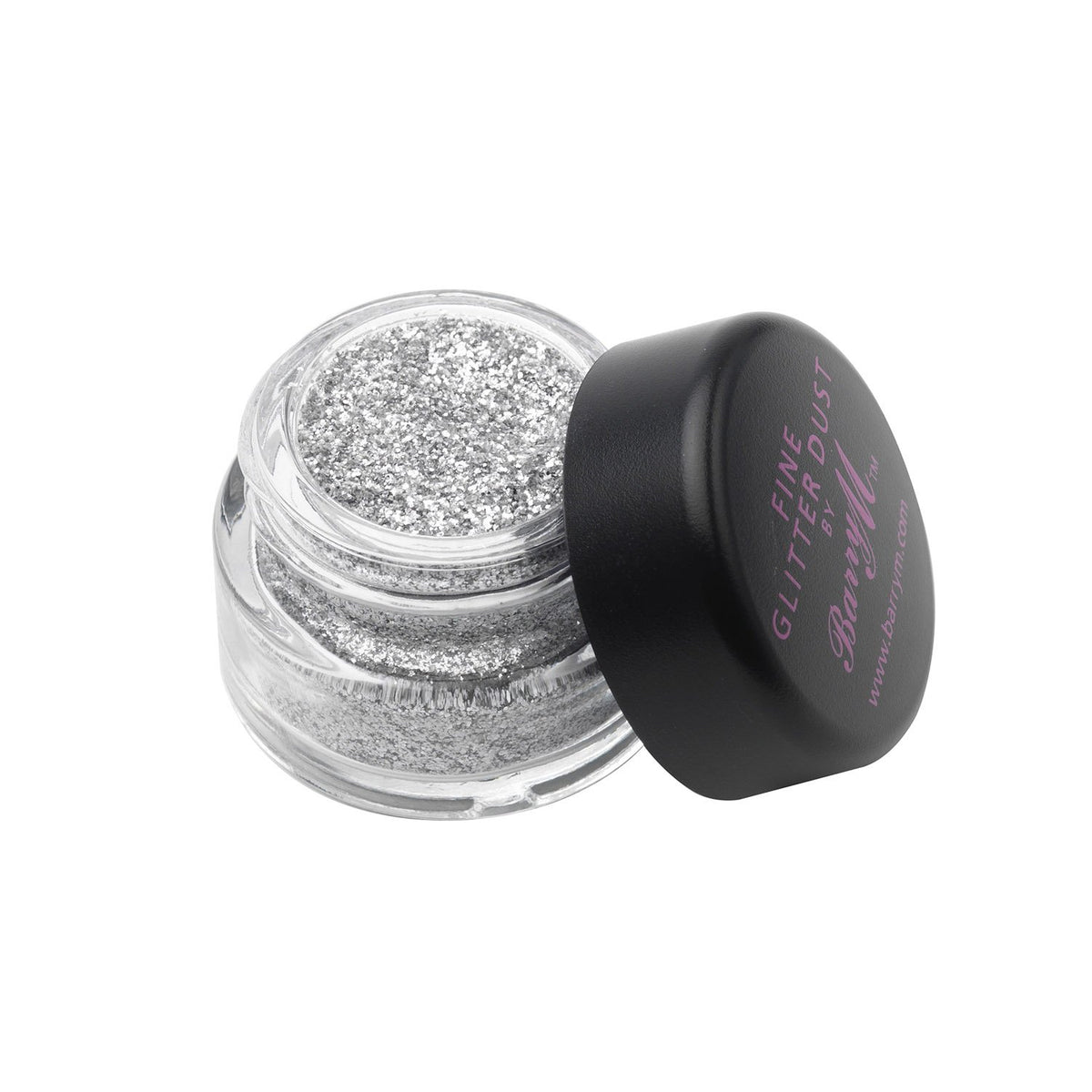 Barry M Fine Glitter Dust - Intense Sparkle Loose Glitter for Eyes, Lips & Cheeks | 1g Powder | Silver 1