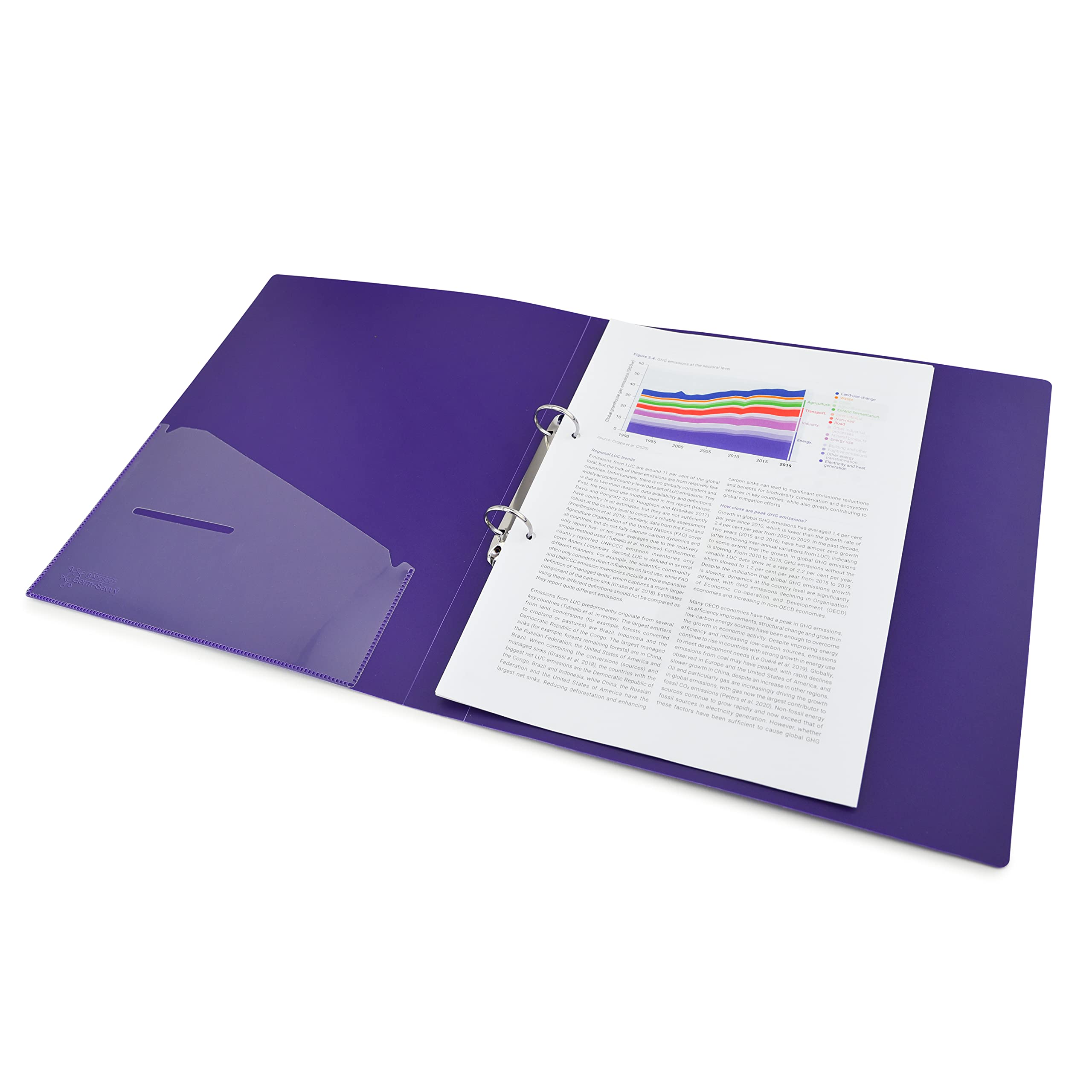 Rapesco 1663 O-Ring Binder - 4 Pack A4, 35mm Spine, 230 Sheet Capacity, Purple