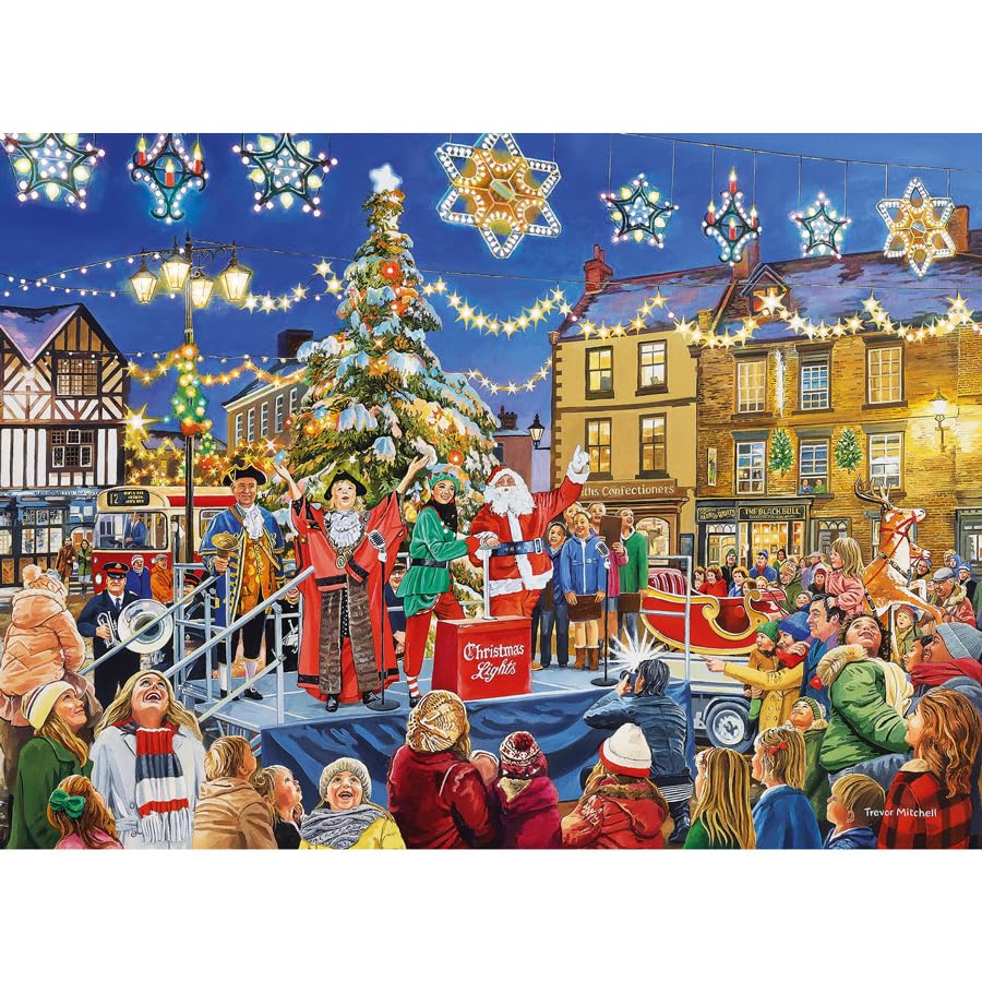 Gibsons Christmas Switch On Jigsaw Puzzle - 100 XXL Pieces | Extra Large Pieces | Incl. Poster 4