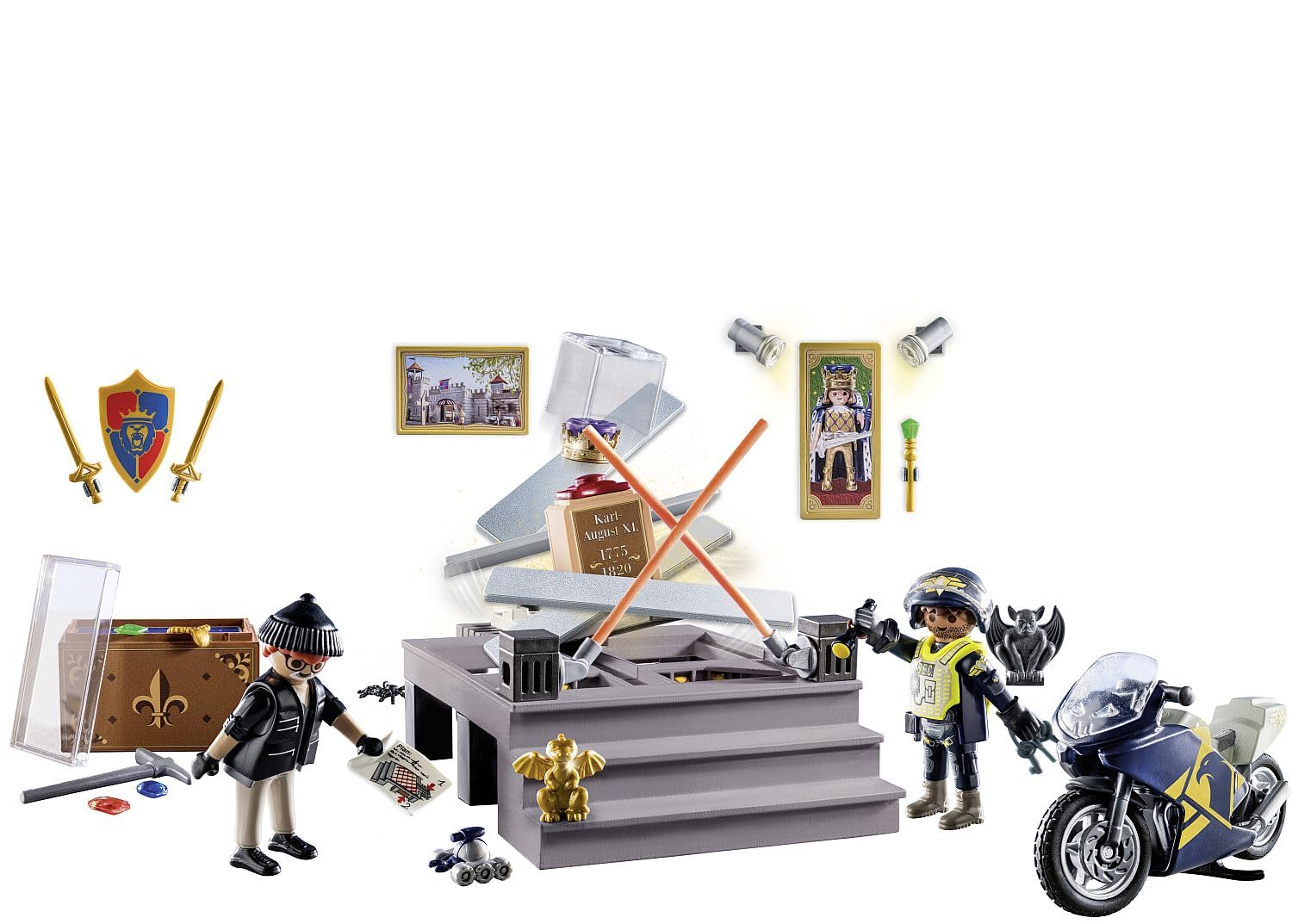 PLAYMOBIL 71347 Advent Calendar - Police Museum Theft, 24-Day Christmas Countdown Toy for Kids Ages 4+ 4
