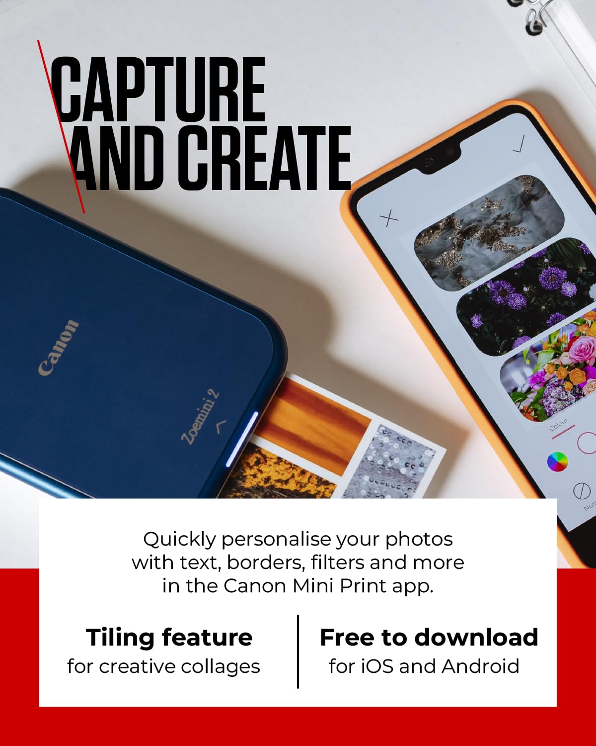 Canon Zink Photo Paper - Sticky-Backed 2x3 Inch Sticker Prints | 50 Sheets 6