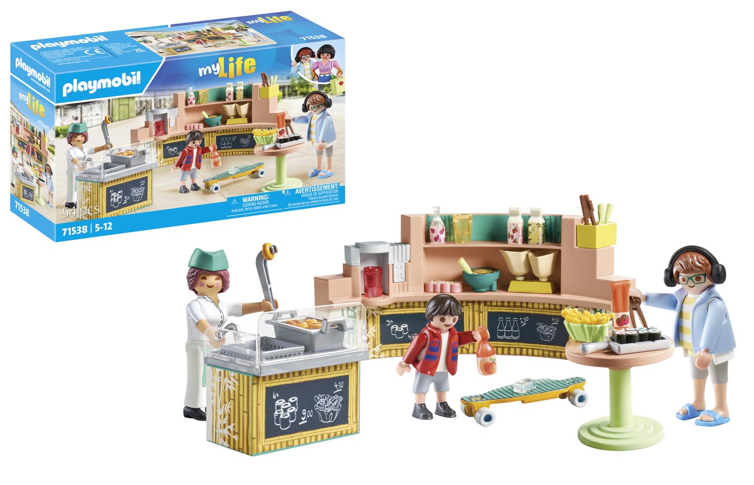 Playmobil 71538 myLife Food Lounge Restaurant Playset with 3 Figures 1