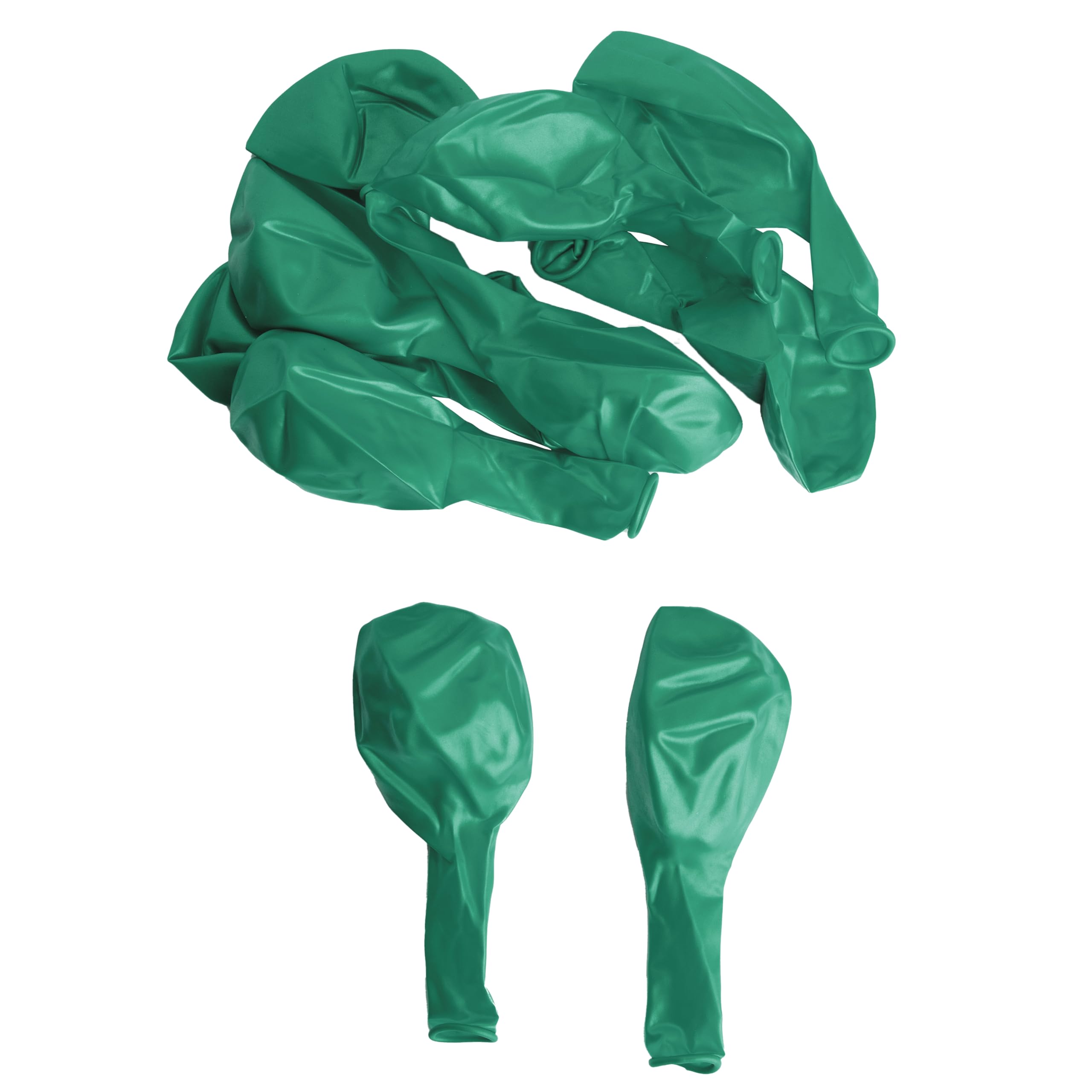 SHATCHI Metallic Green Balloons - 25 Pack, 12 Inch Thick Latex | Biodegradable 9