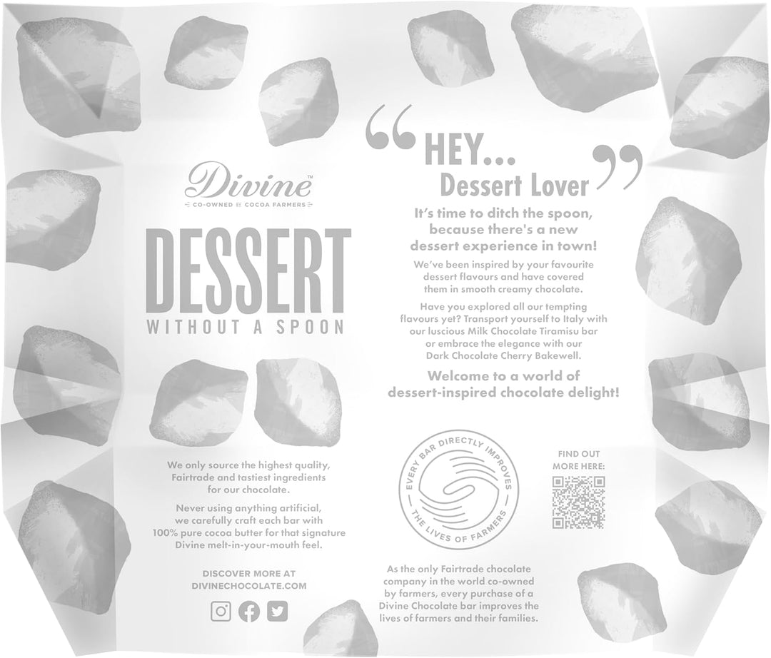 Divine - Chocolate Dessert Bar 26% White Chocolate Lemon Cheesecake with Lemon Crisp