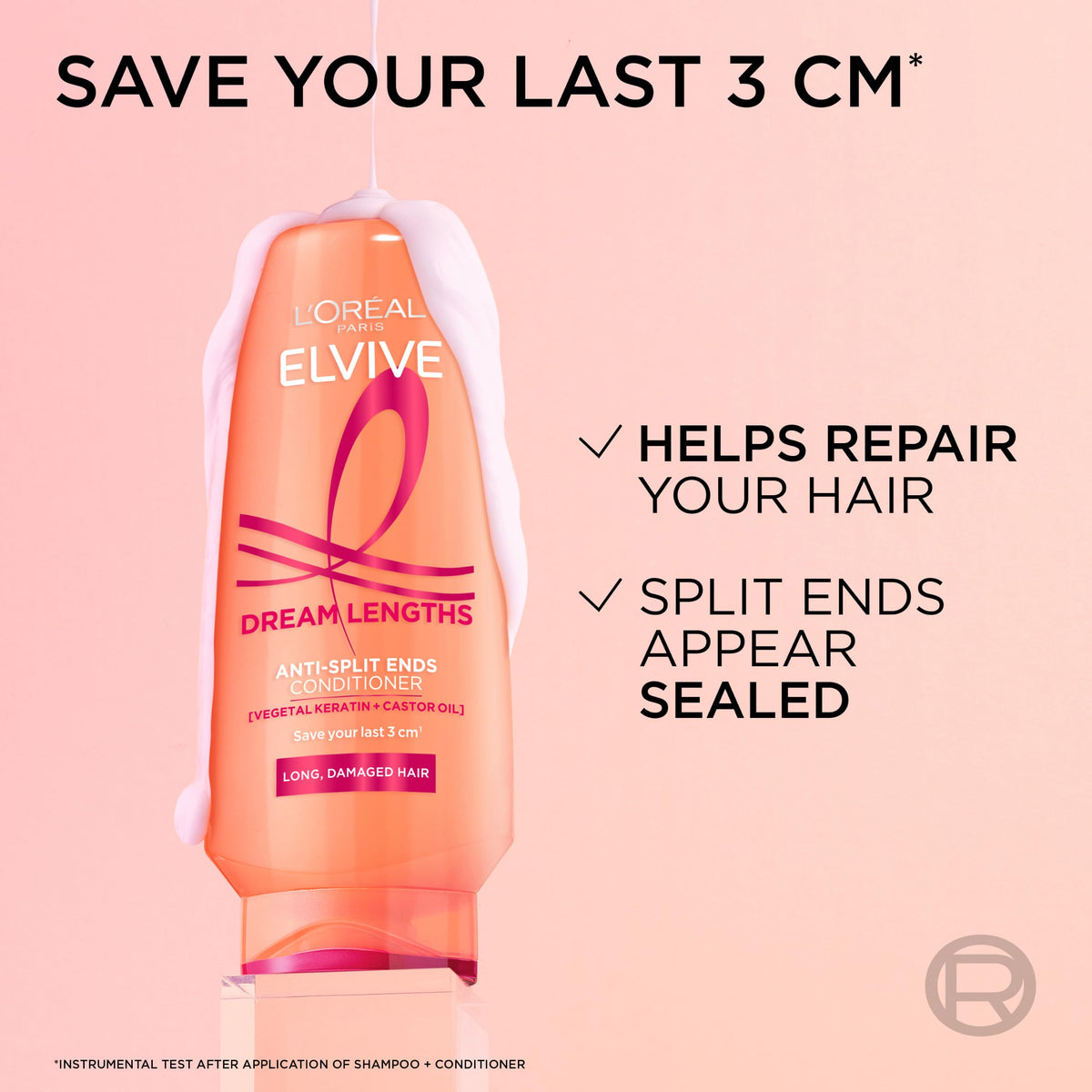 L'Oreal Paris Elvive Dream Lengths Anti-Split Ends Conditioner - Repairs Split Ends, Strengthens Hair | 500 ml 5