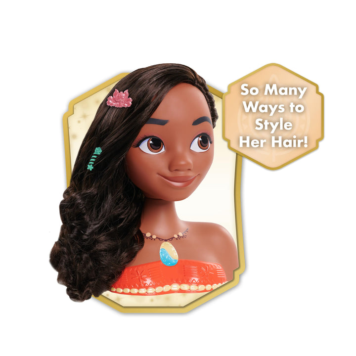 Disney Princess Moana Styling Head with Flower Crown & Accessories