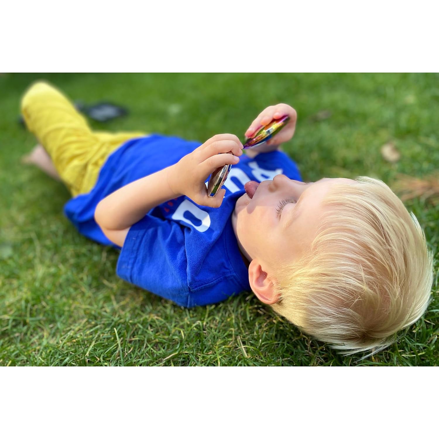 tickit Sensory Reflective Sound Buttons - Award-Winning Baby Toy | Set of 3 | Stainless Steel | Suitable from Birth 5