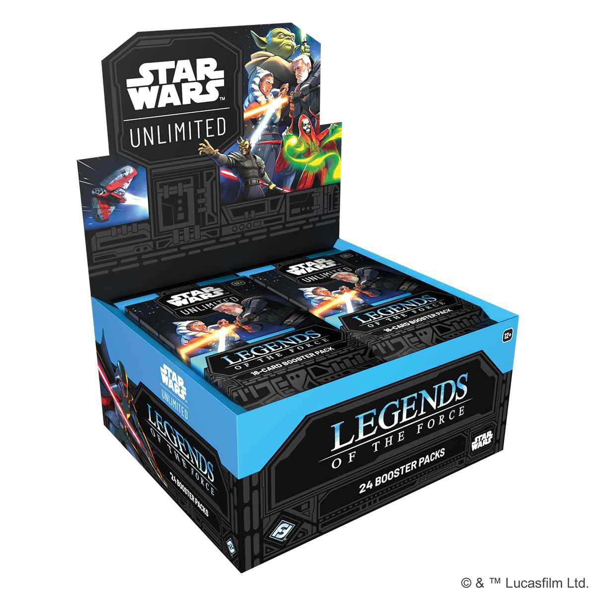 Asmodee Star Wars: Unlimited TCG Legends of the Force Booster Display | 24 Packs | English