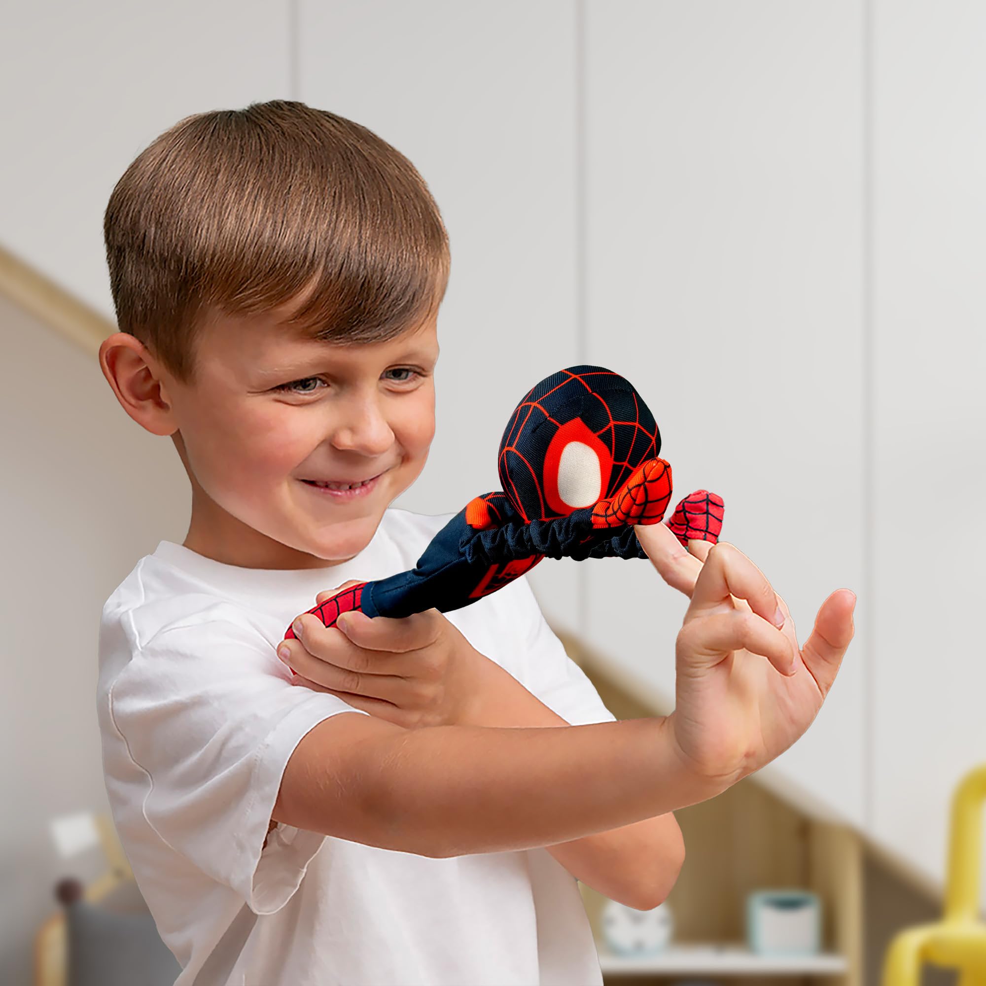 Marvel Spidey and His Amazing Friends Slingshot Plush Spin Toy - Stretchable Web-Slinging Action for Kids 2