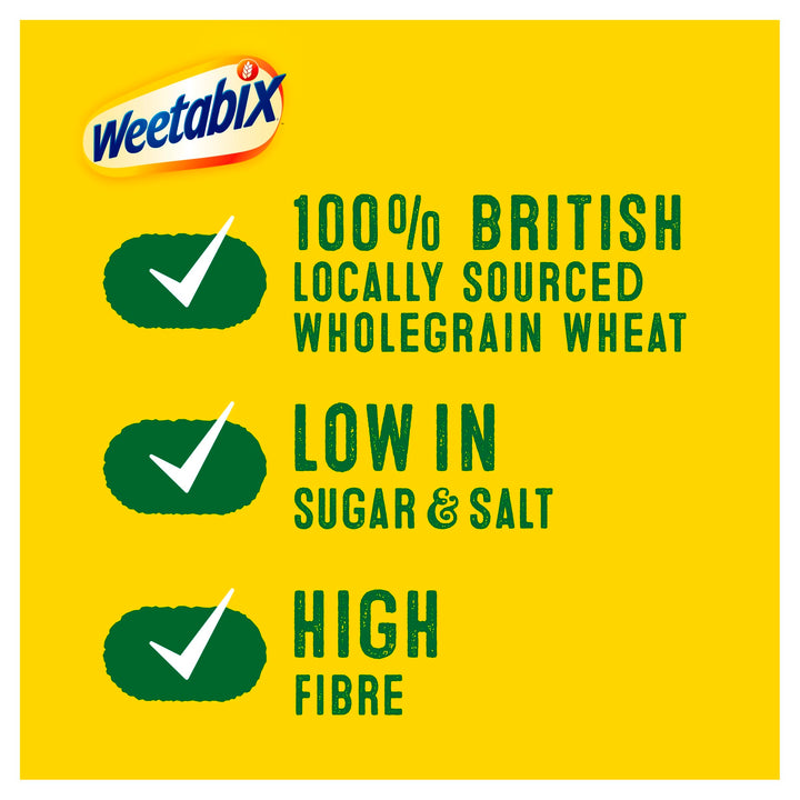 Weetabix - Breakfast Biscuits Packed with Fibre, High in Vitamin D, Low Sugar & Salt, 12 Biscuits (215g)