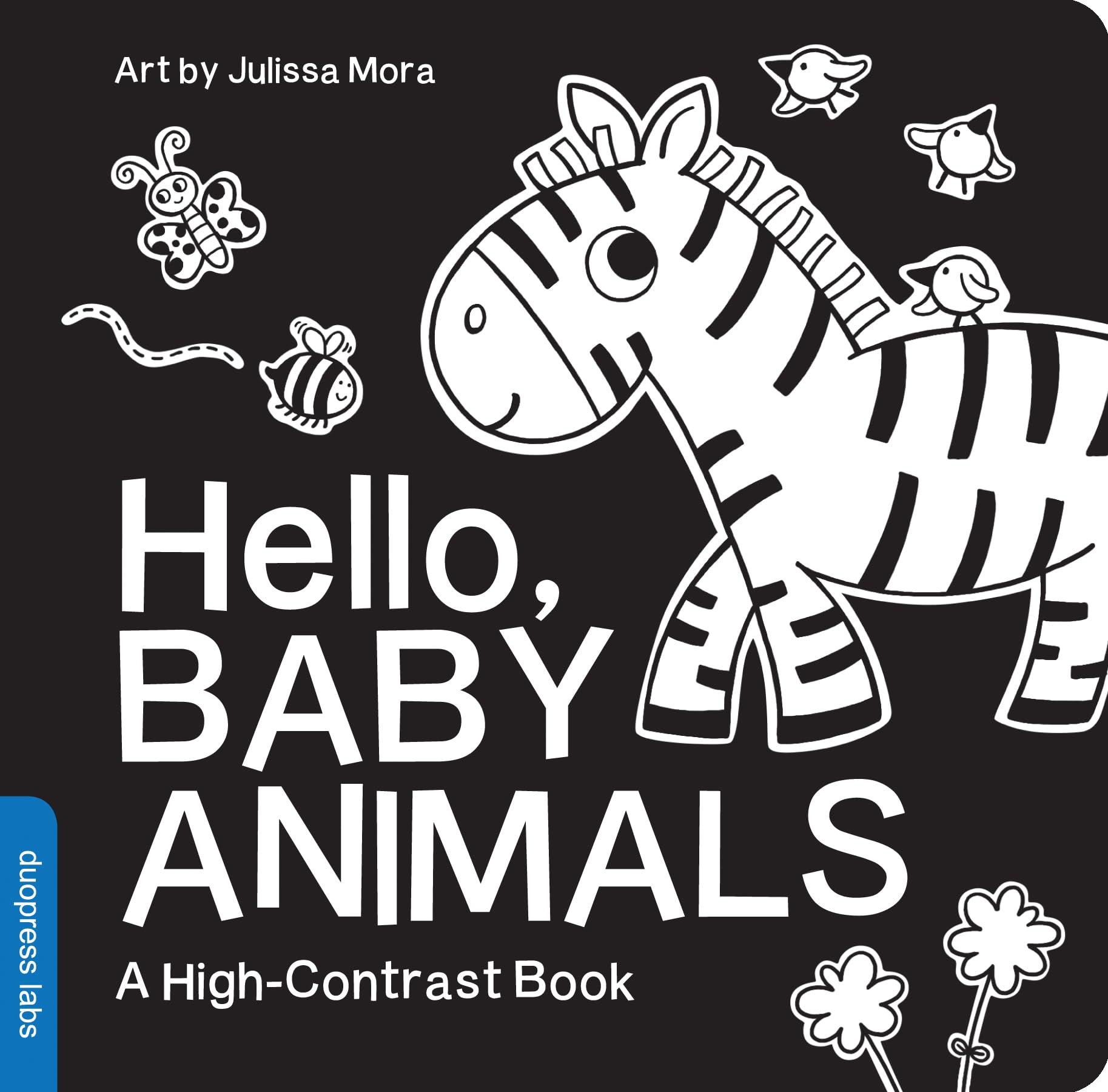 Duopress Hello, Baby Animals - High-Contrast Black-and-White Board Book for Newborns | Illustrated | English 1