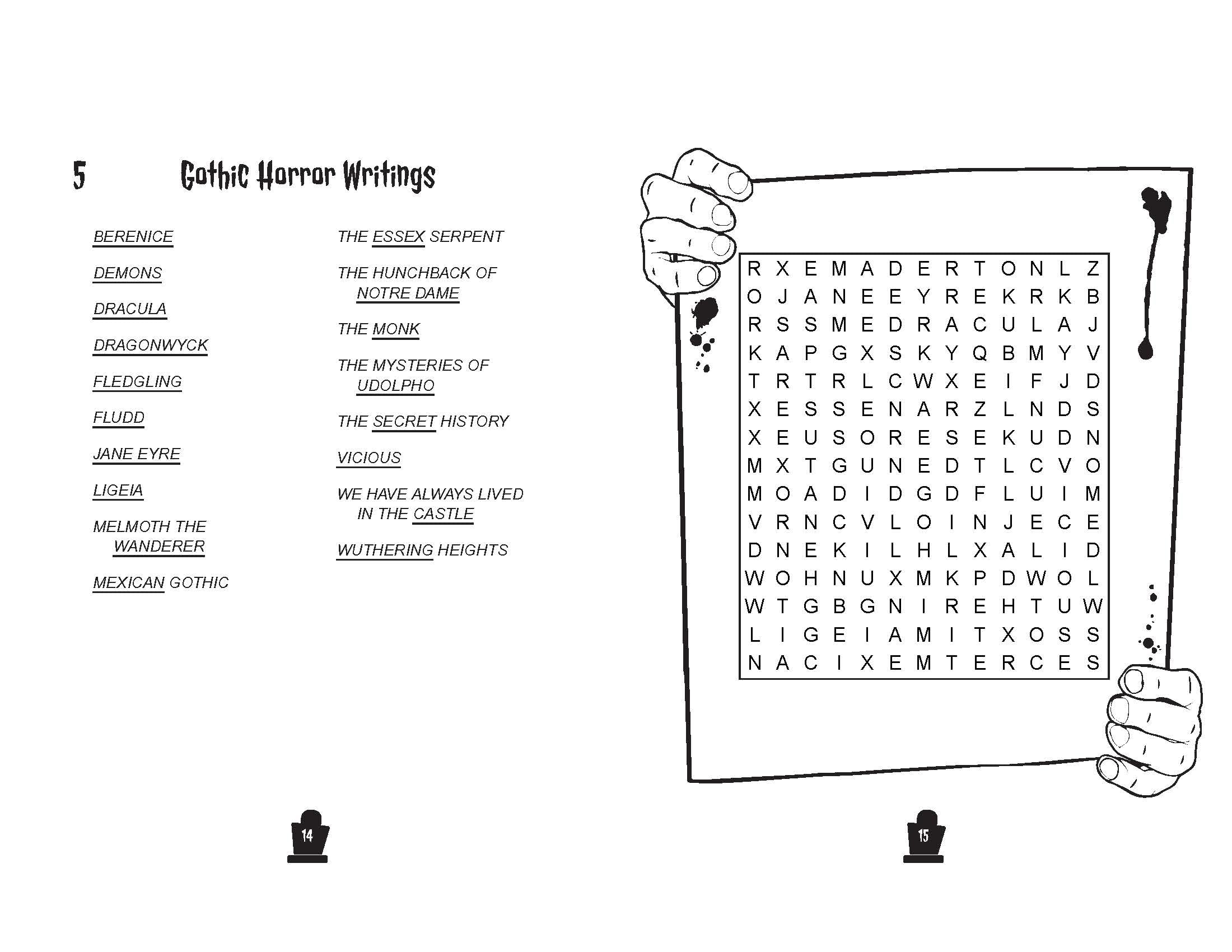 Arcturus Haunting Horror Wordsearch - 208 Pages | Paperback | English 3