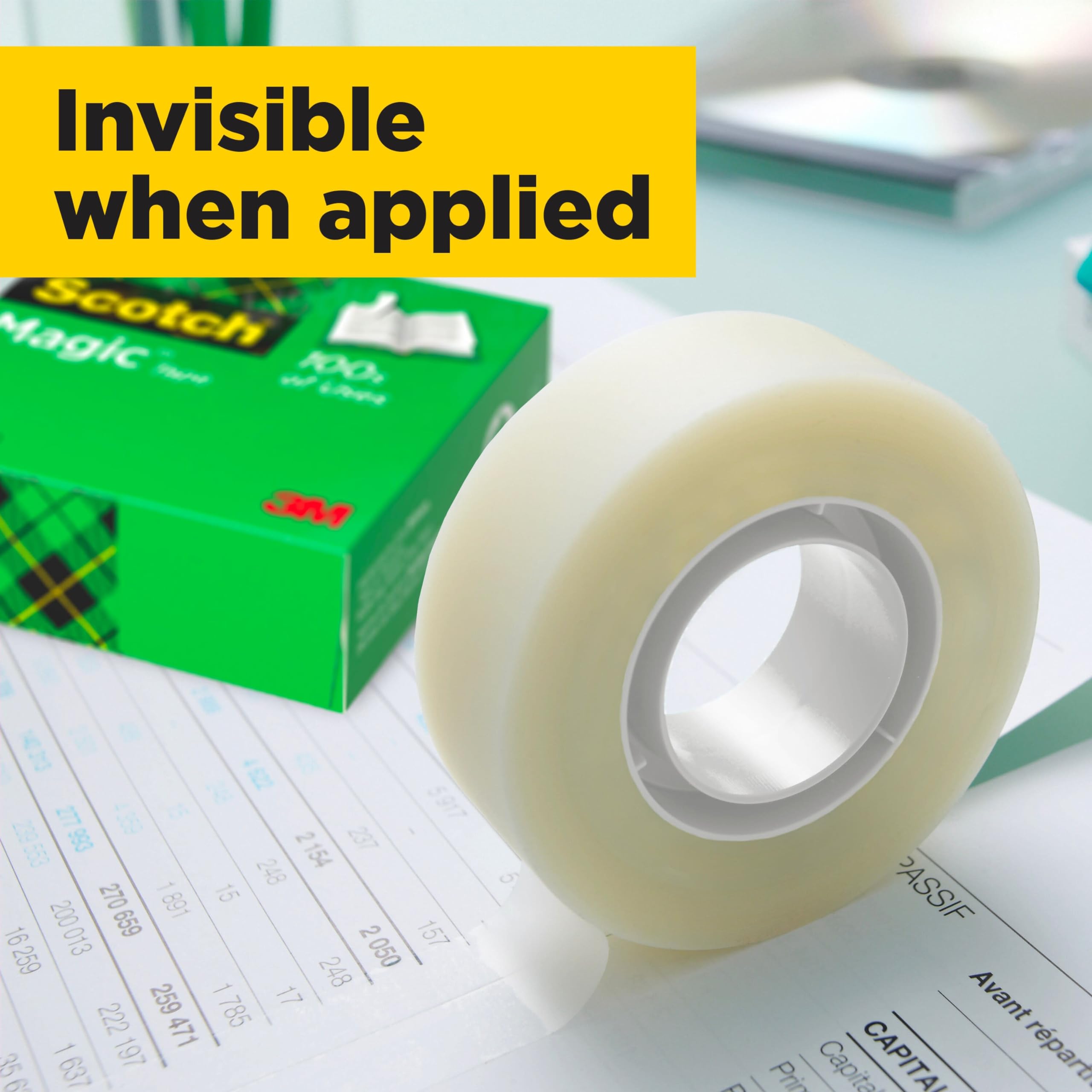 Scotch Magic Tape, Value Pack, 8 Rolls , 19 mm x 33 m - General Purpose Sticky Tape for Document Repair, Labelling & Sealing 5